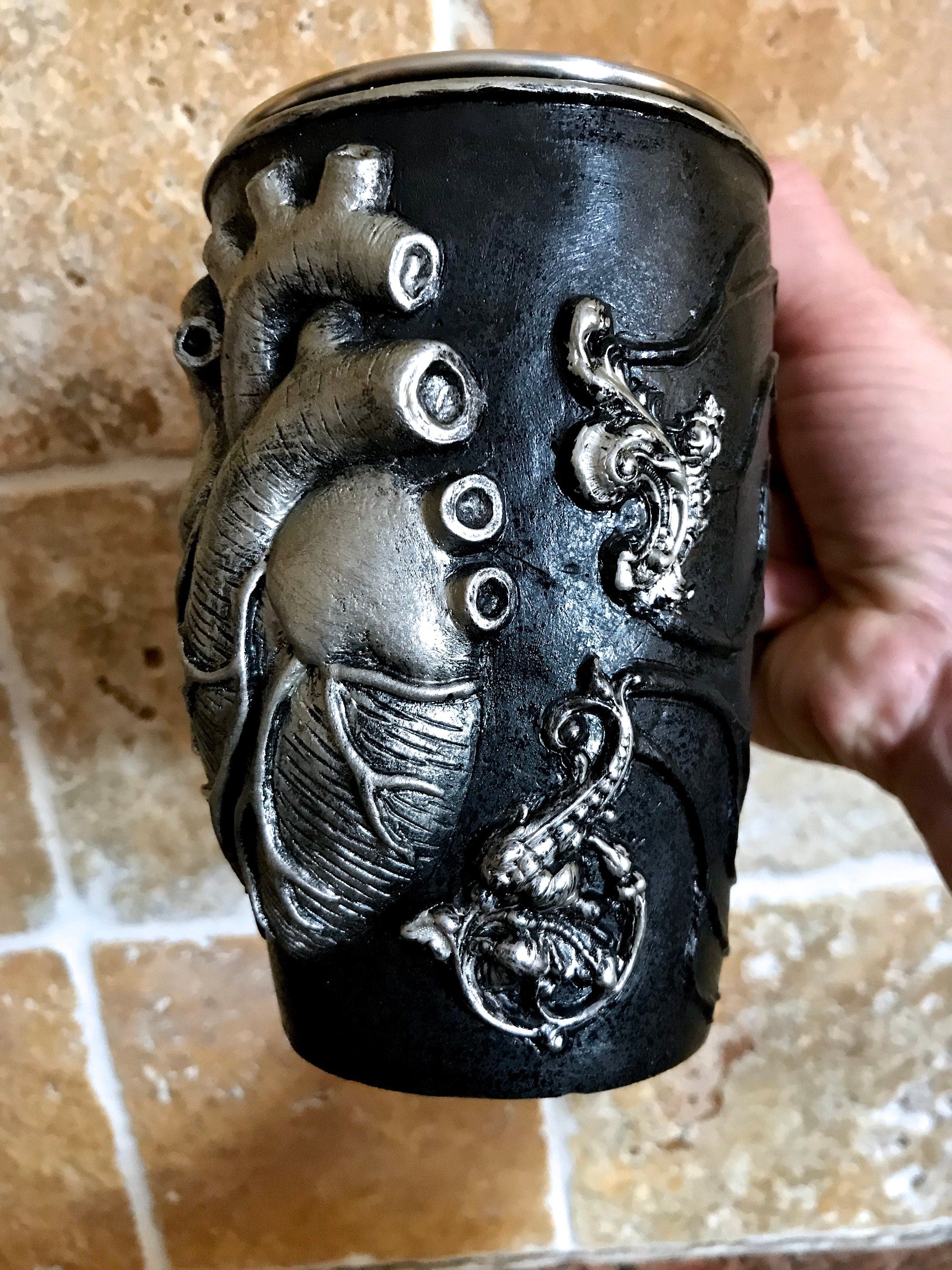 Anatomical Heart Hand-Sculpted Resin Art Mug
