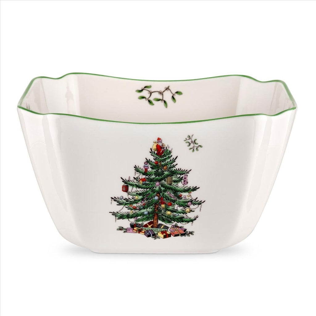 Spode Christmas Tree Candy Dish Fine Porcelain