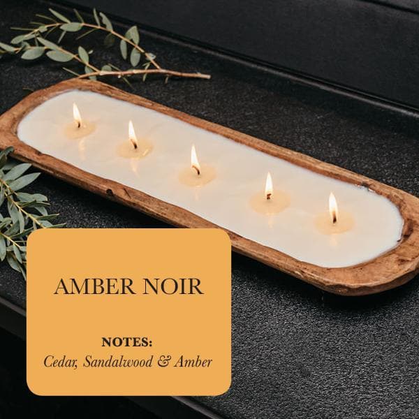 5-Wick Dough Bowl Soy Candle – Amber Noir