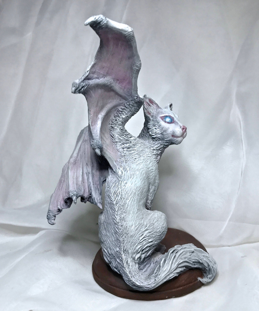 Fairy Cat Witch's Familiar Statue — Full Color