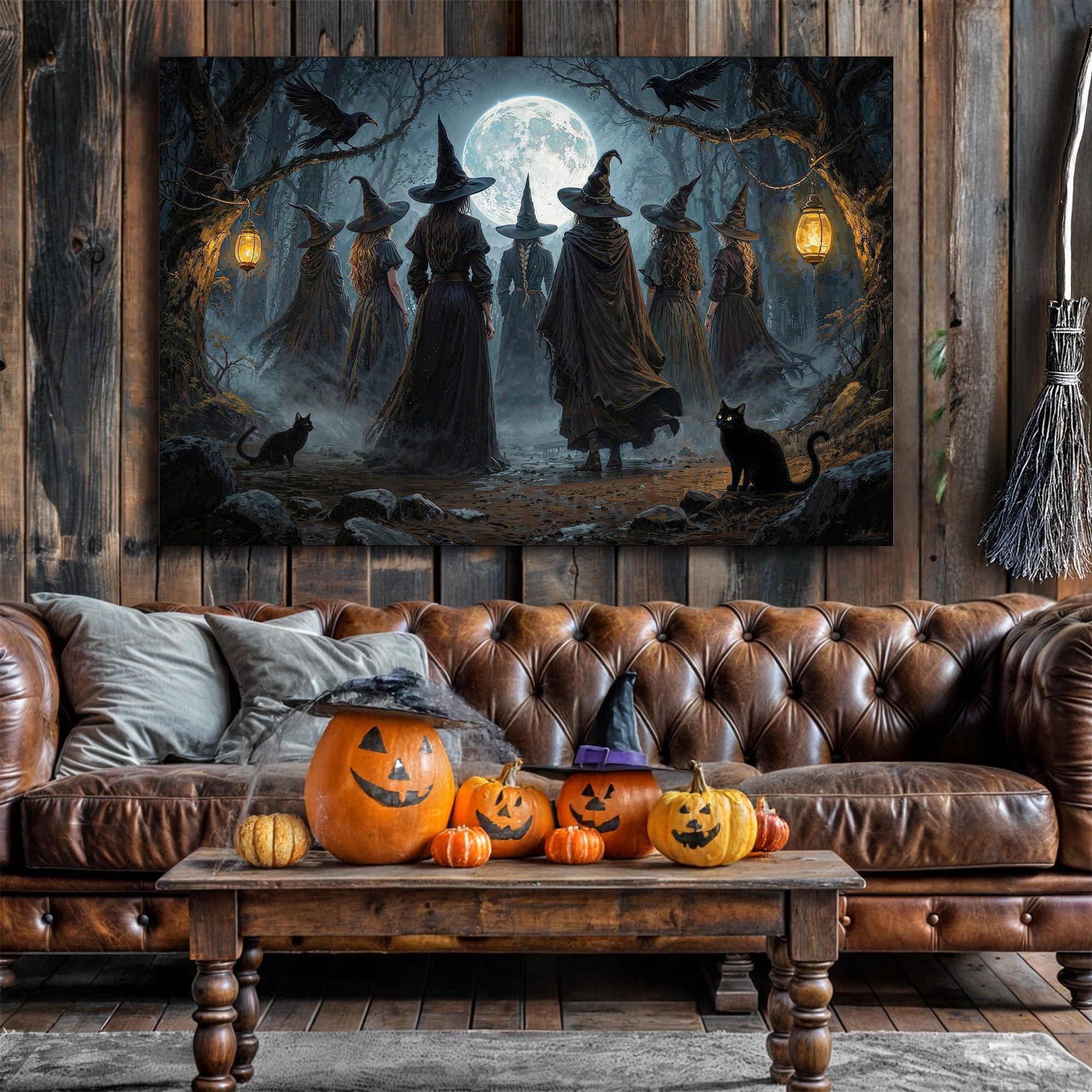 Coven of Witches Halloween Wall Art
