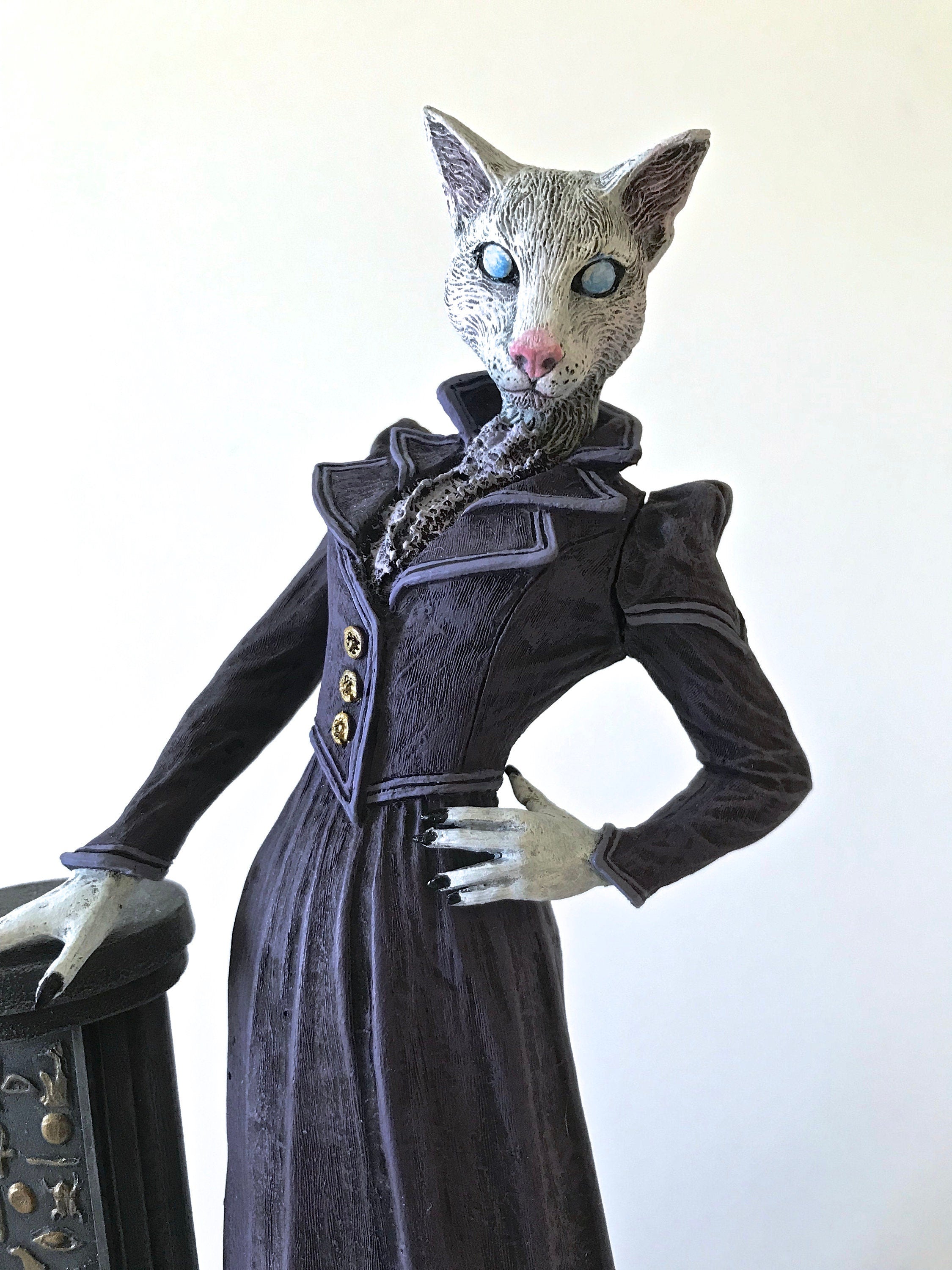 Lady Bast Cat Goddess Hand-Painted Resin Figurine