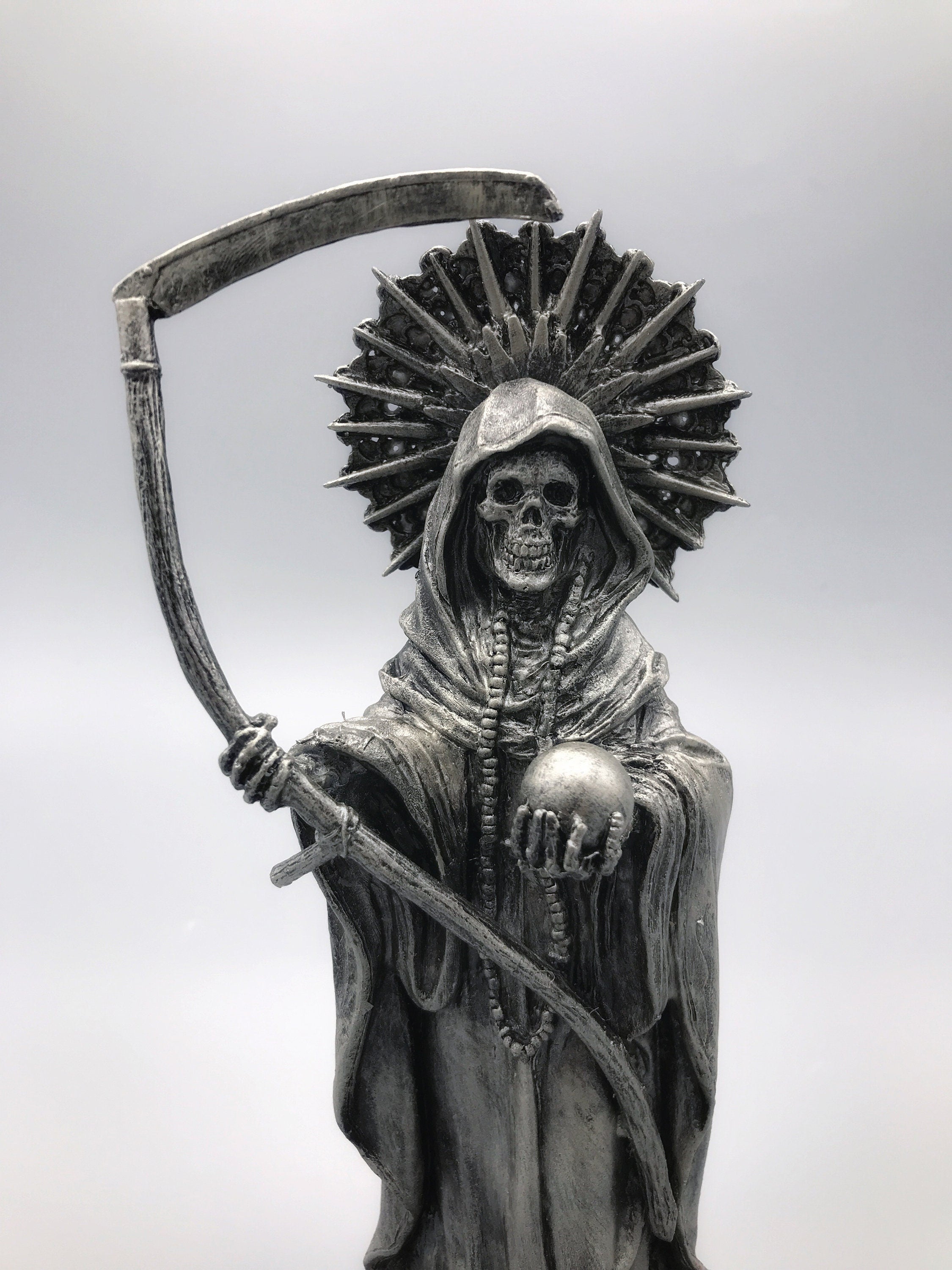 Santa Muerte Hand-Painted Resin Figurine