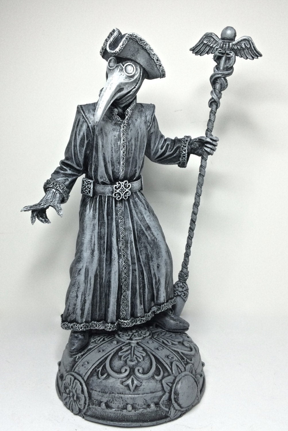 Venetian Plague Doctor Hand-Painted Resin Figurine