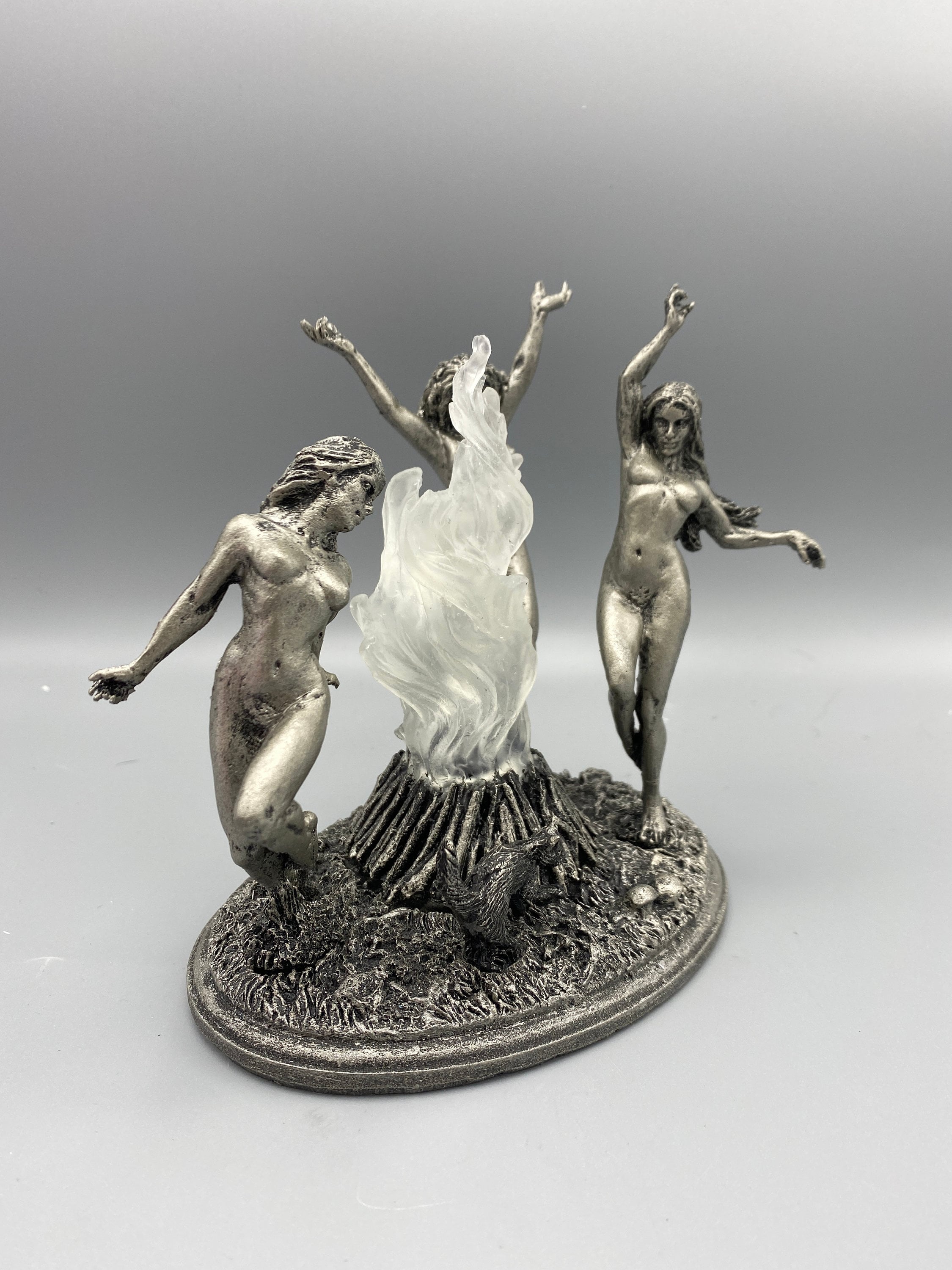 Witch's Sabbath Sculpture with LED Tea Light