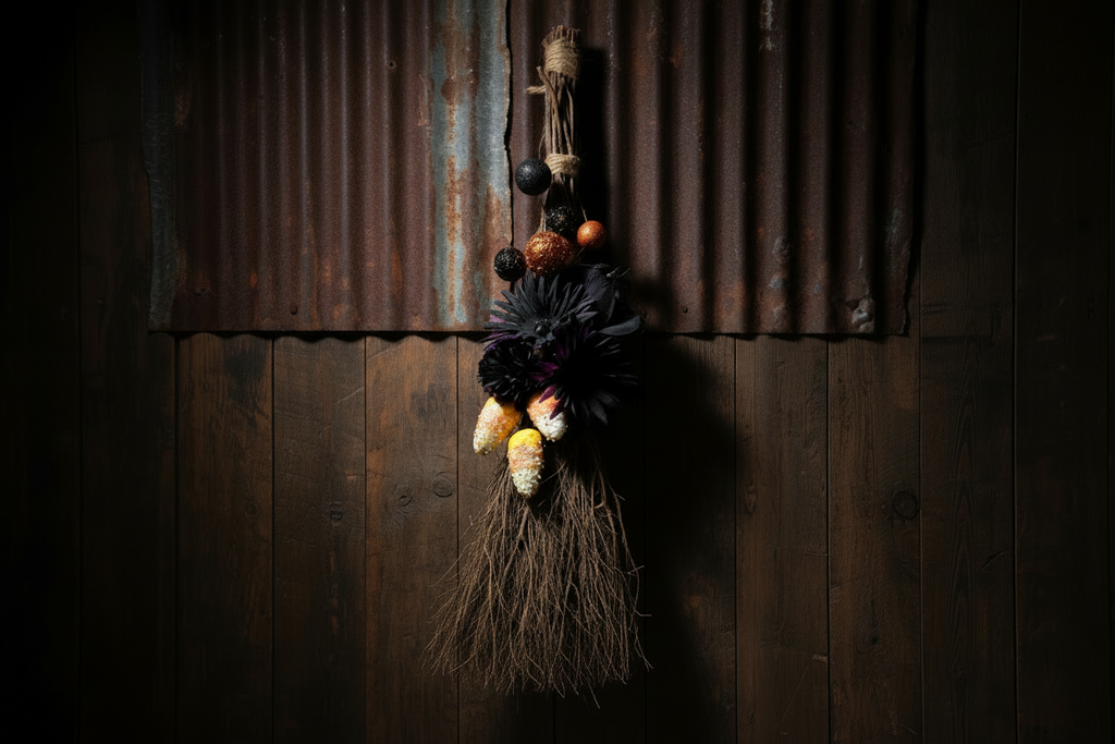 Candy Corn Witch Broom – Vanilla Scented