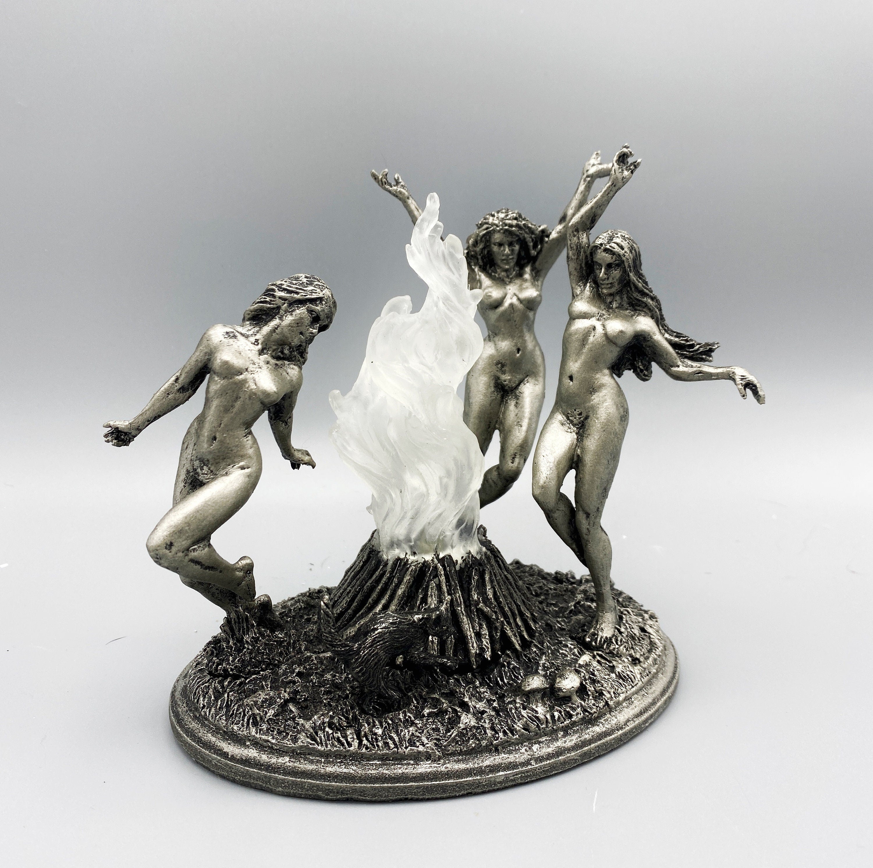 Witch's Sabbath Sculpture with LED Tea Light