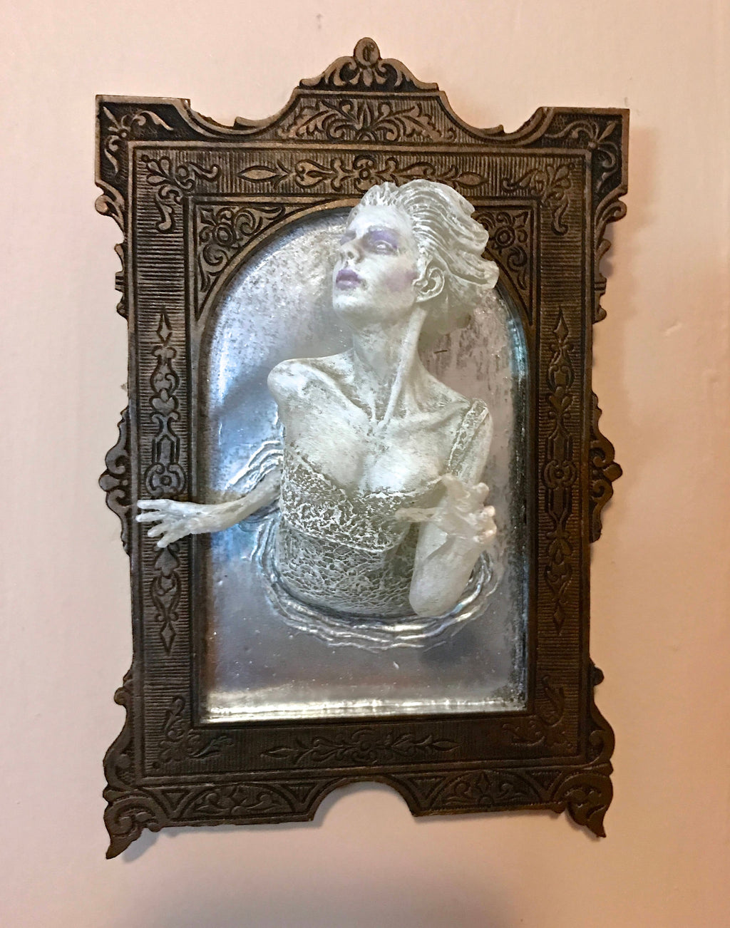 Ghost in the Mirror Wall Plaque — White Finish