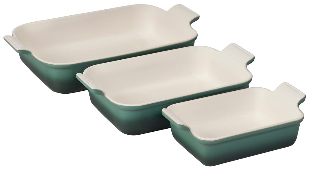 Le Creuset Heritage Stoneware Rectangular Baking Dish Set, 3 Pieces – Artichaut
