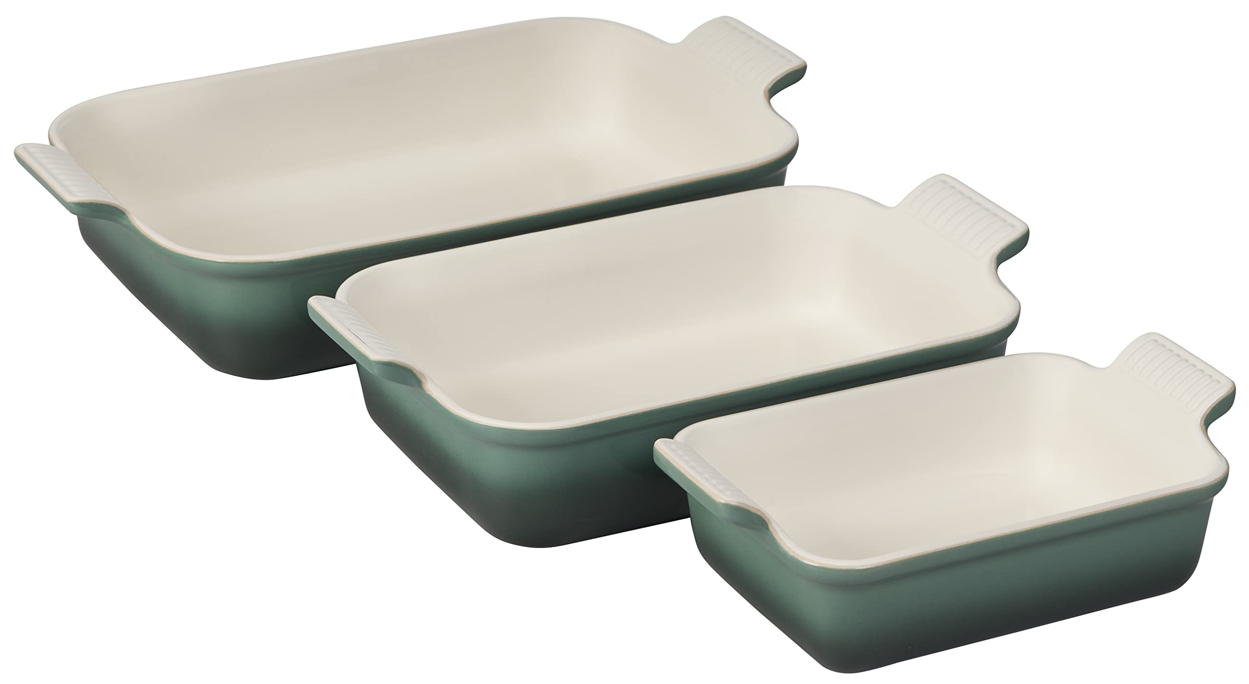 Le Creuset Heritage Stoneware Rectangular Baking Dish Set, 3 Pieces – Artichaut