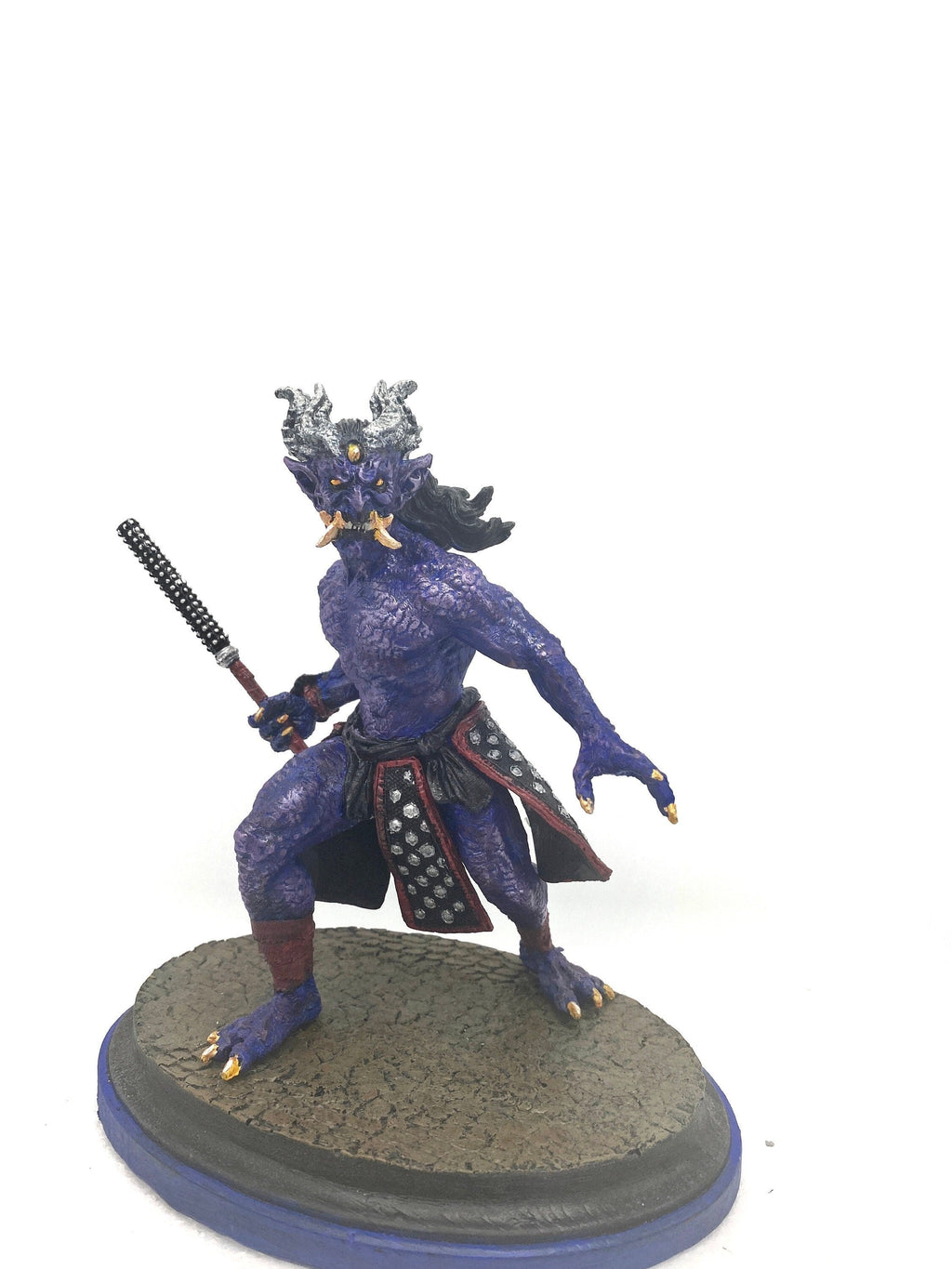 Oni Statue — Full Color Blue