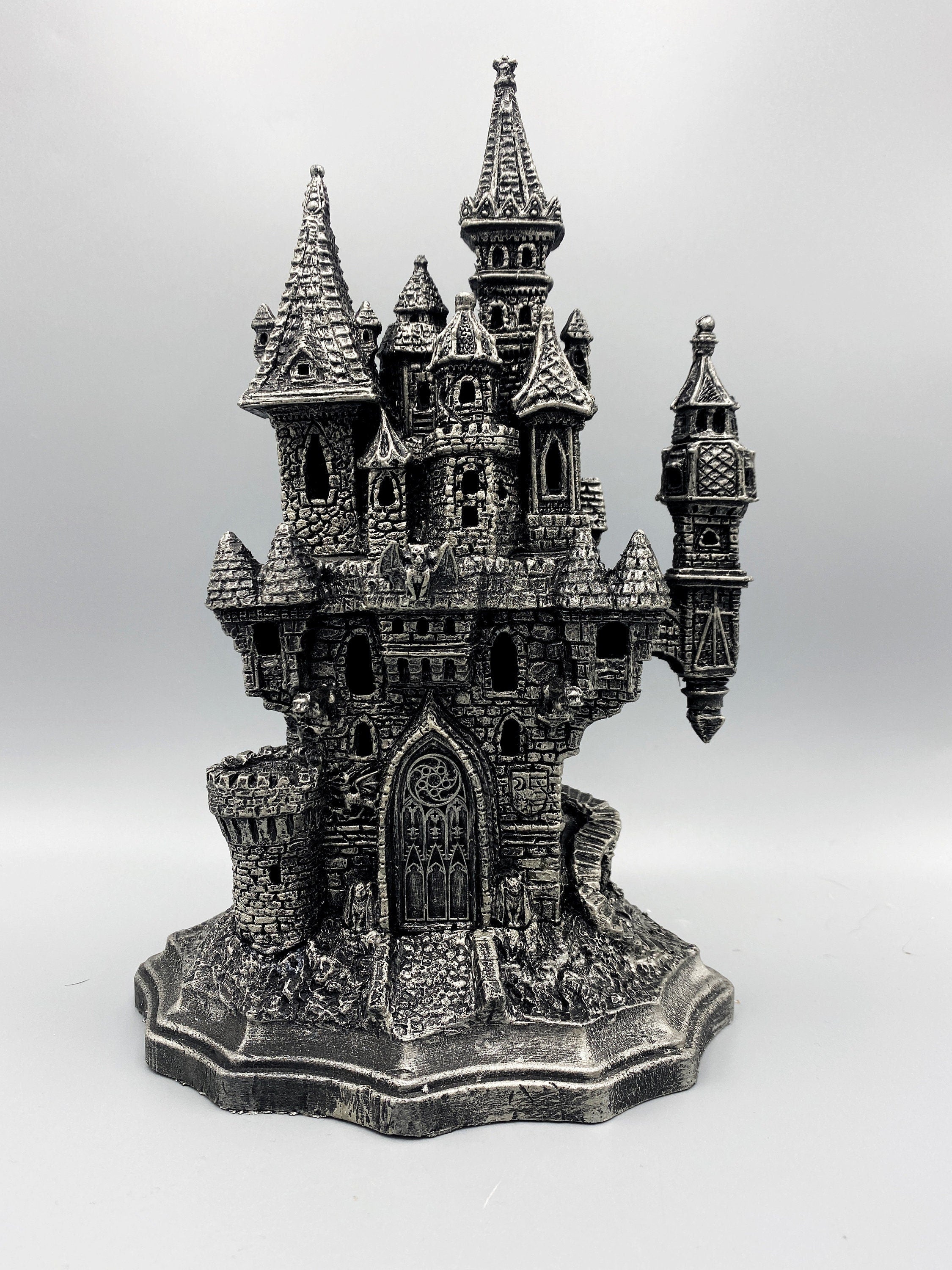 Castle Dracula Sculpture with LED Tea Light