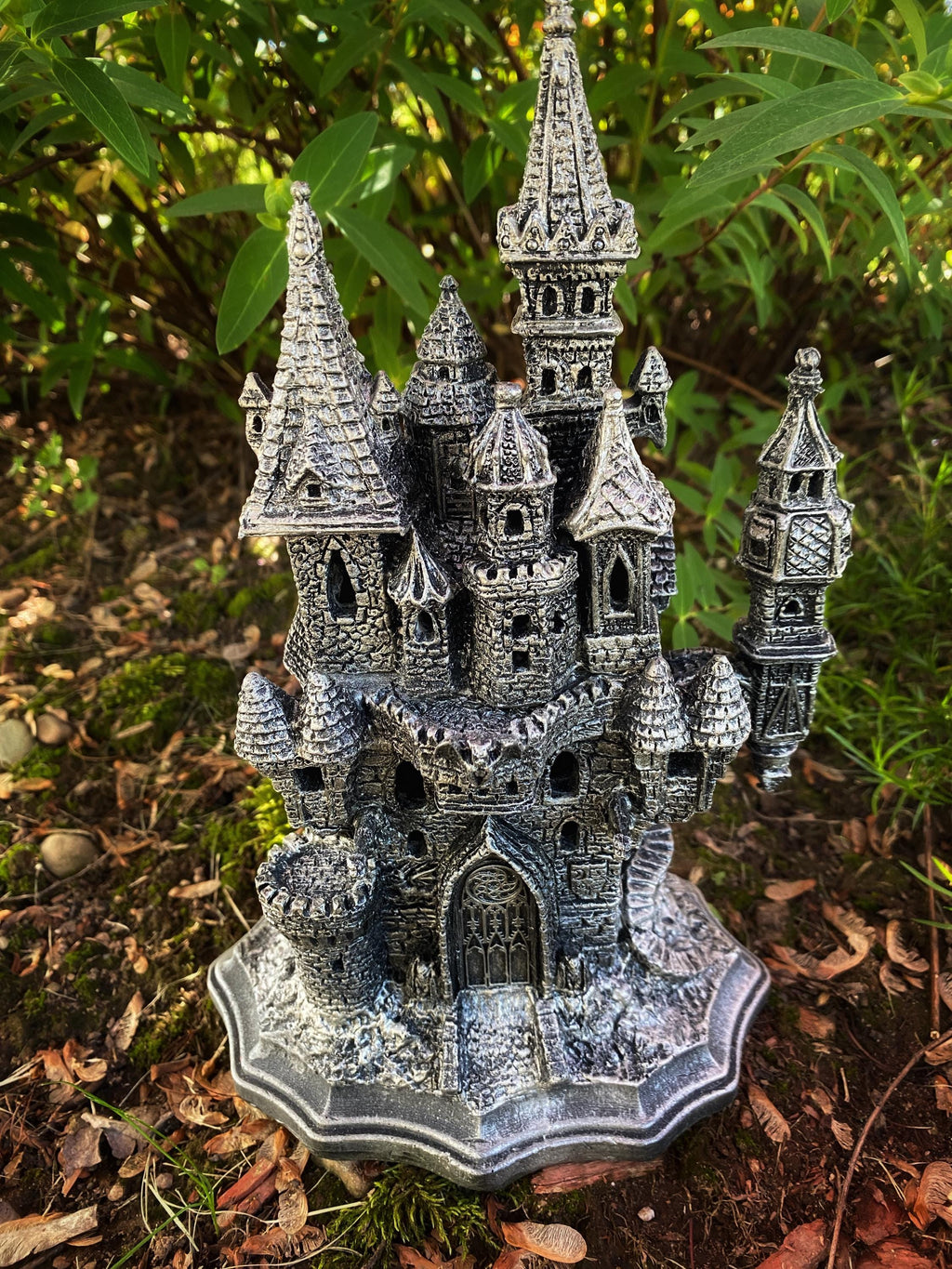 Castle Dracula Sculpture with LED Tea Light