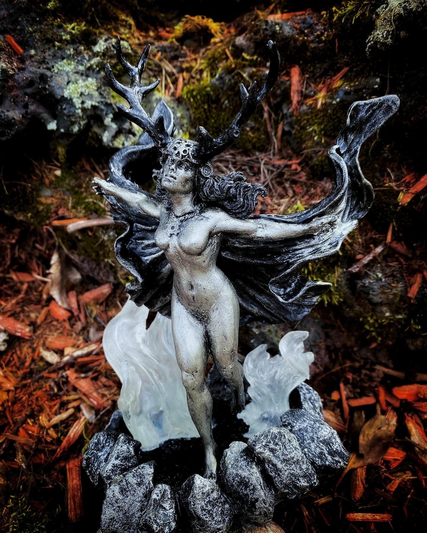 Morgan Le Fay Hand-Painted Resin Figurine