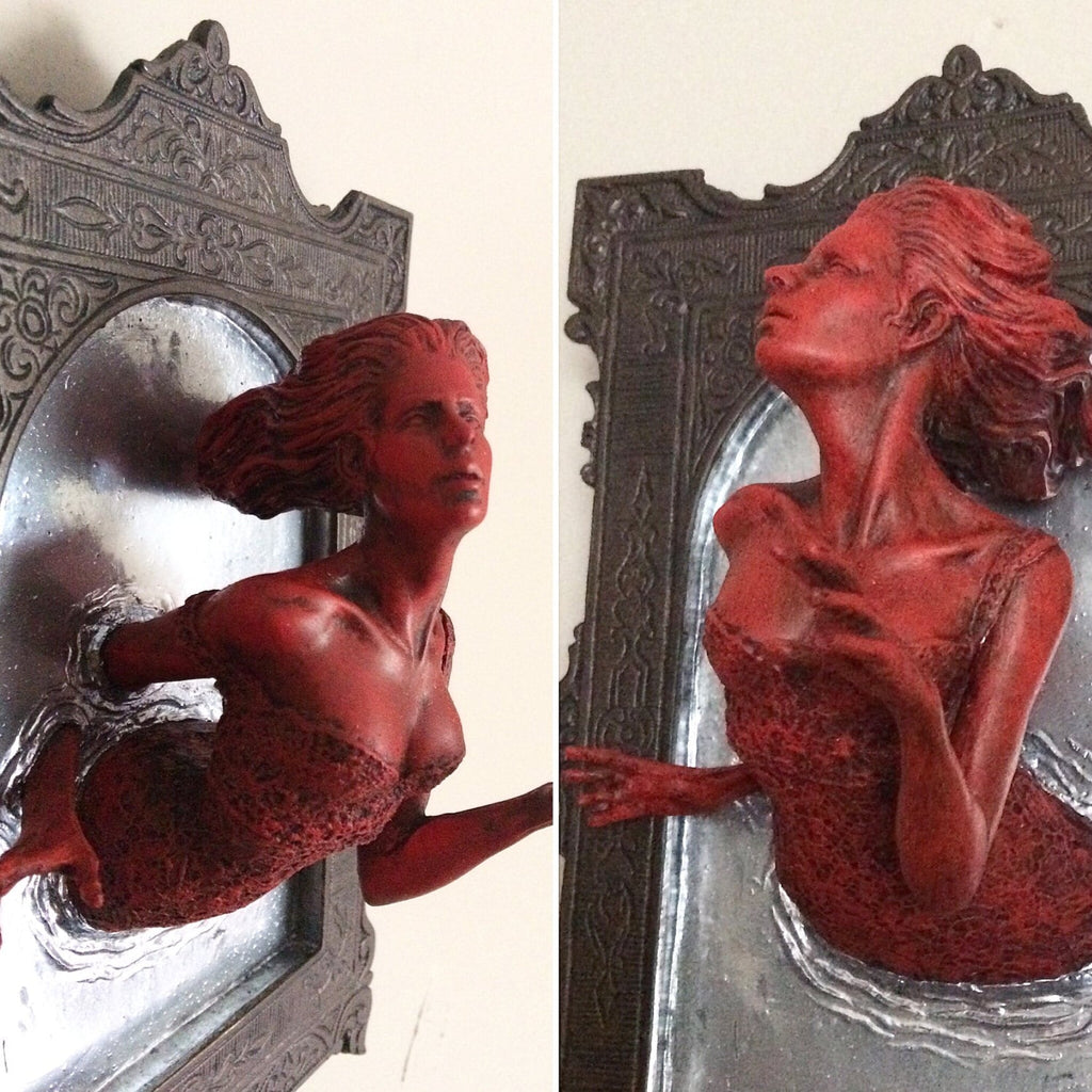 Ghost in the Mirror Wall Plaque — Bloody Mary Version
