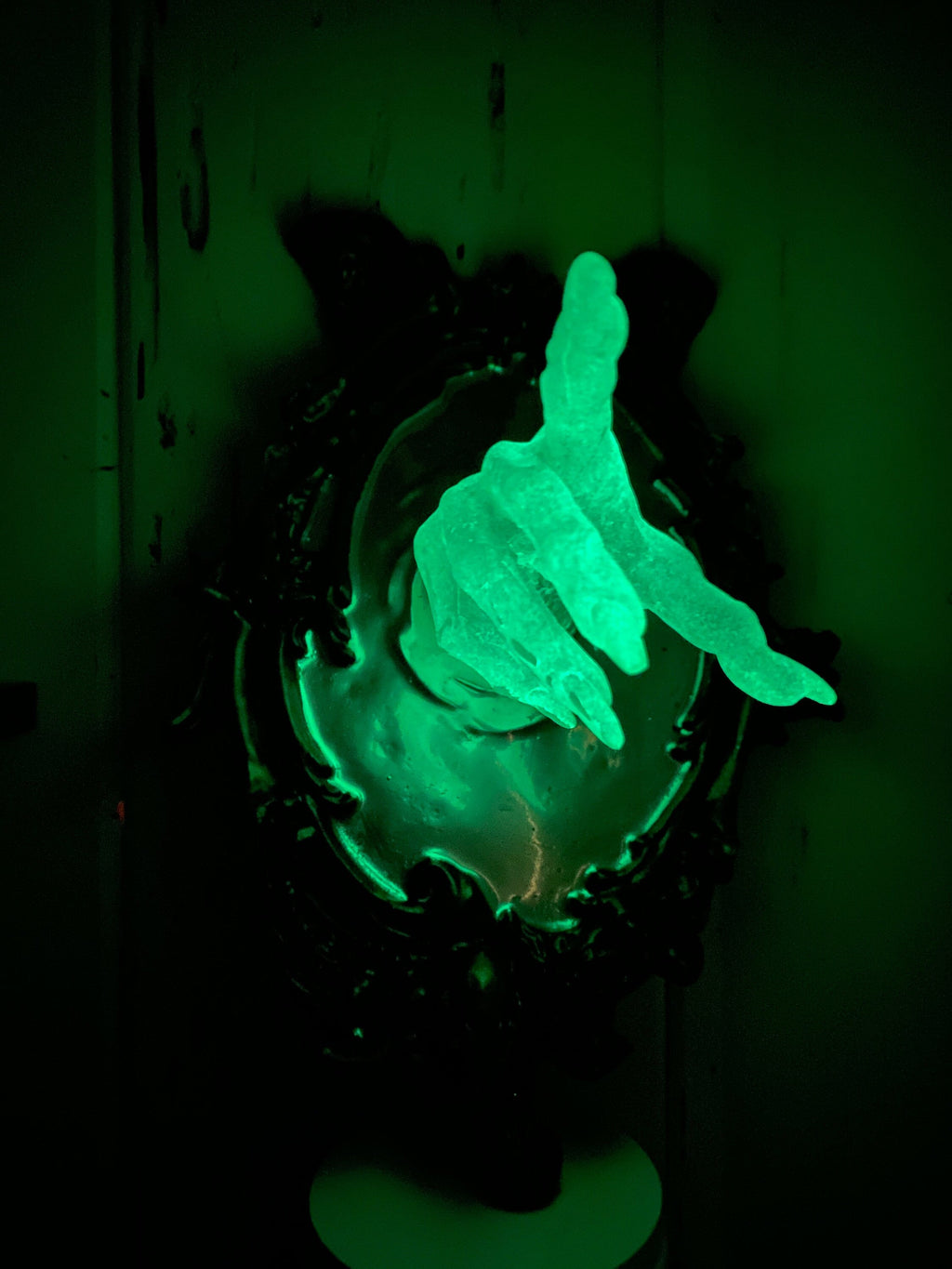 Spectral Hand Wall Plaque — Large Glow in the Dark