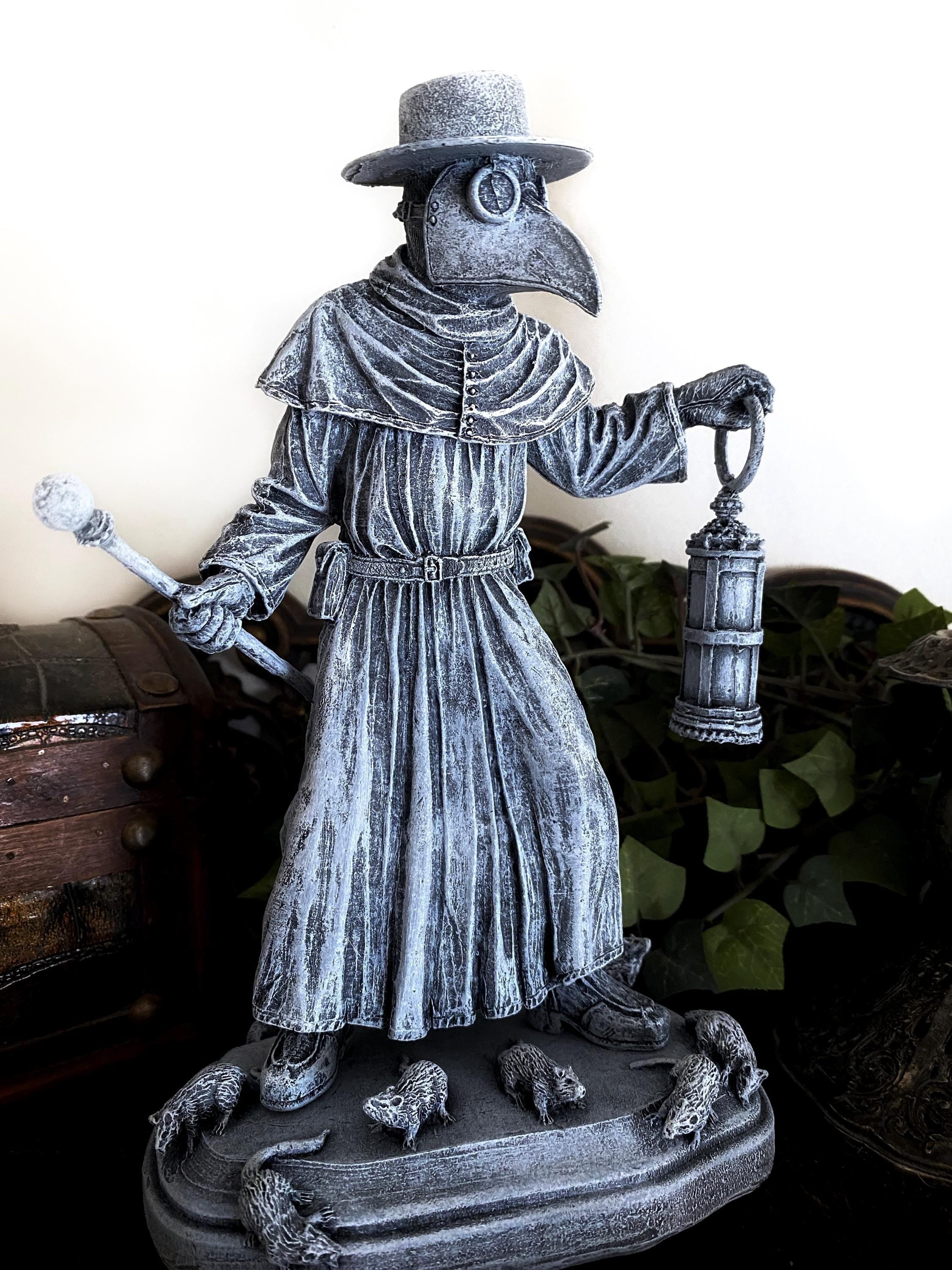 Plague Doctor Hand-Painted Resin Figurine