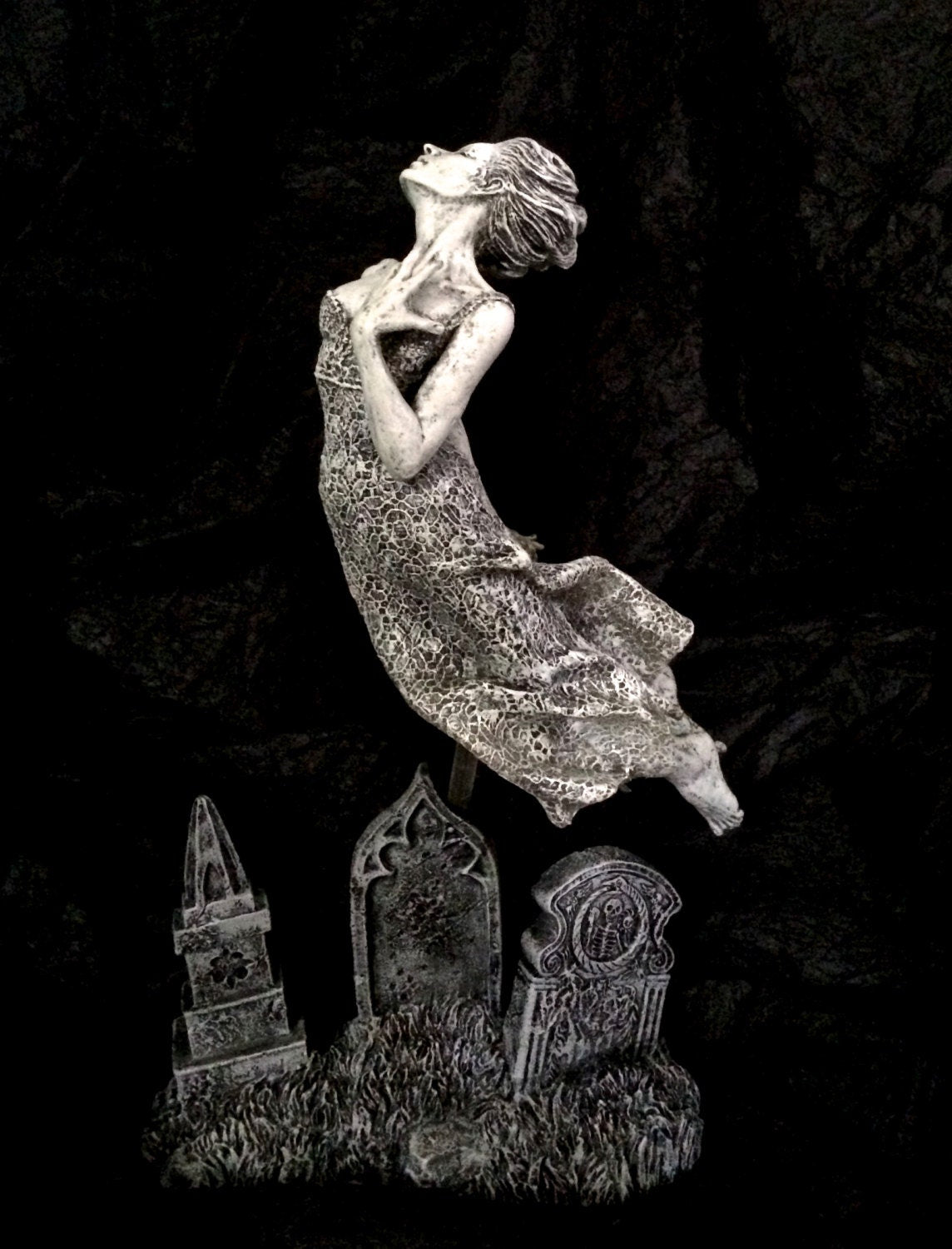 Victorian Ghost Hand-Painted Resin Figurine — Glow in the Dark