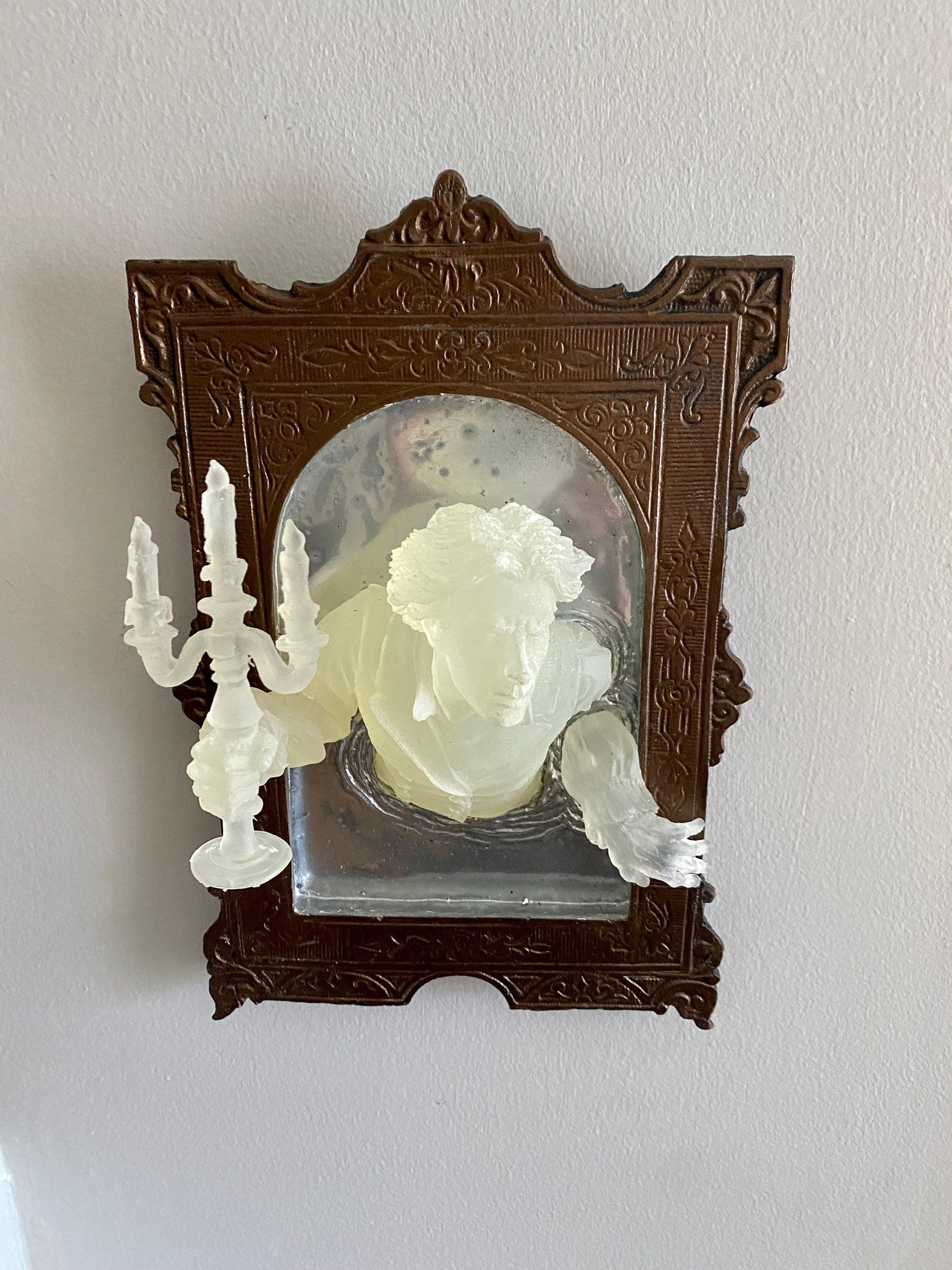 Gentleman Ghost in the Mirror Wall Plaque — Large Glow in the Dark