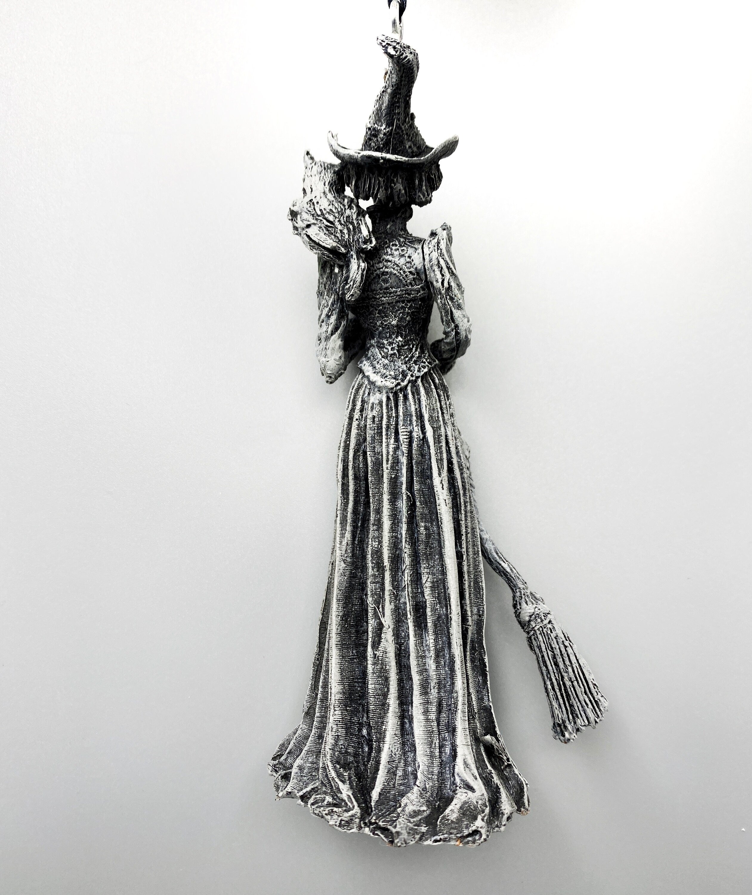 Victorian Witch Hand-Painted Resin Ornament