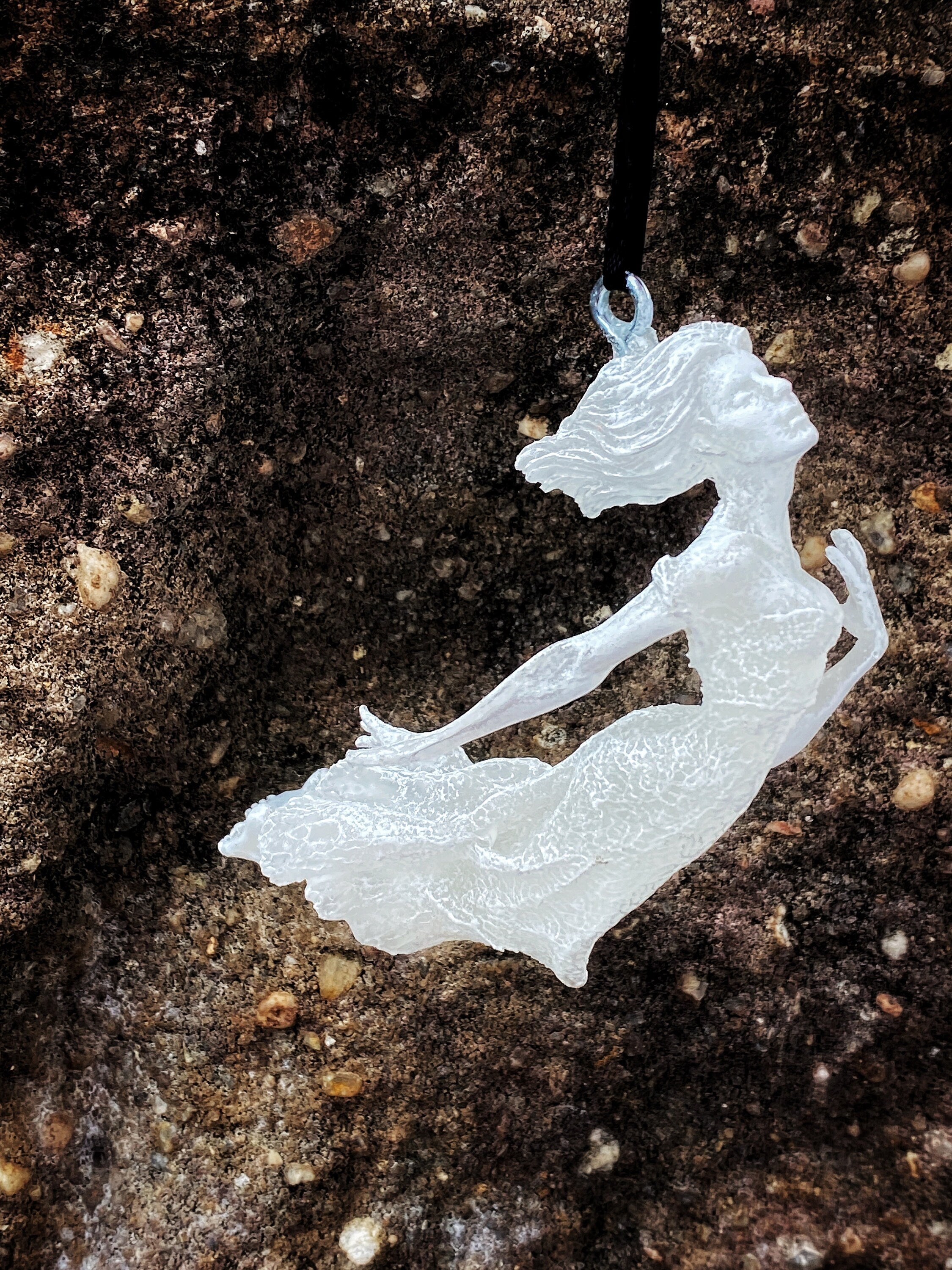 Victorian Ghost Hand-Painted Resin Ornament