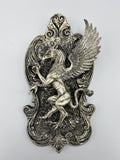 Medieval Griffin Hand-Painted Resin Wall Plaque