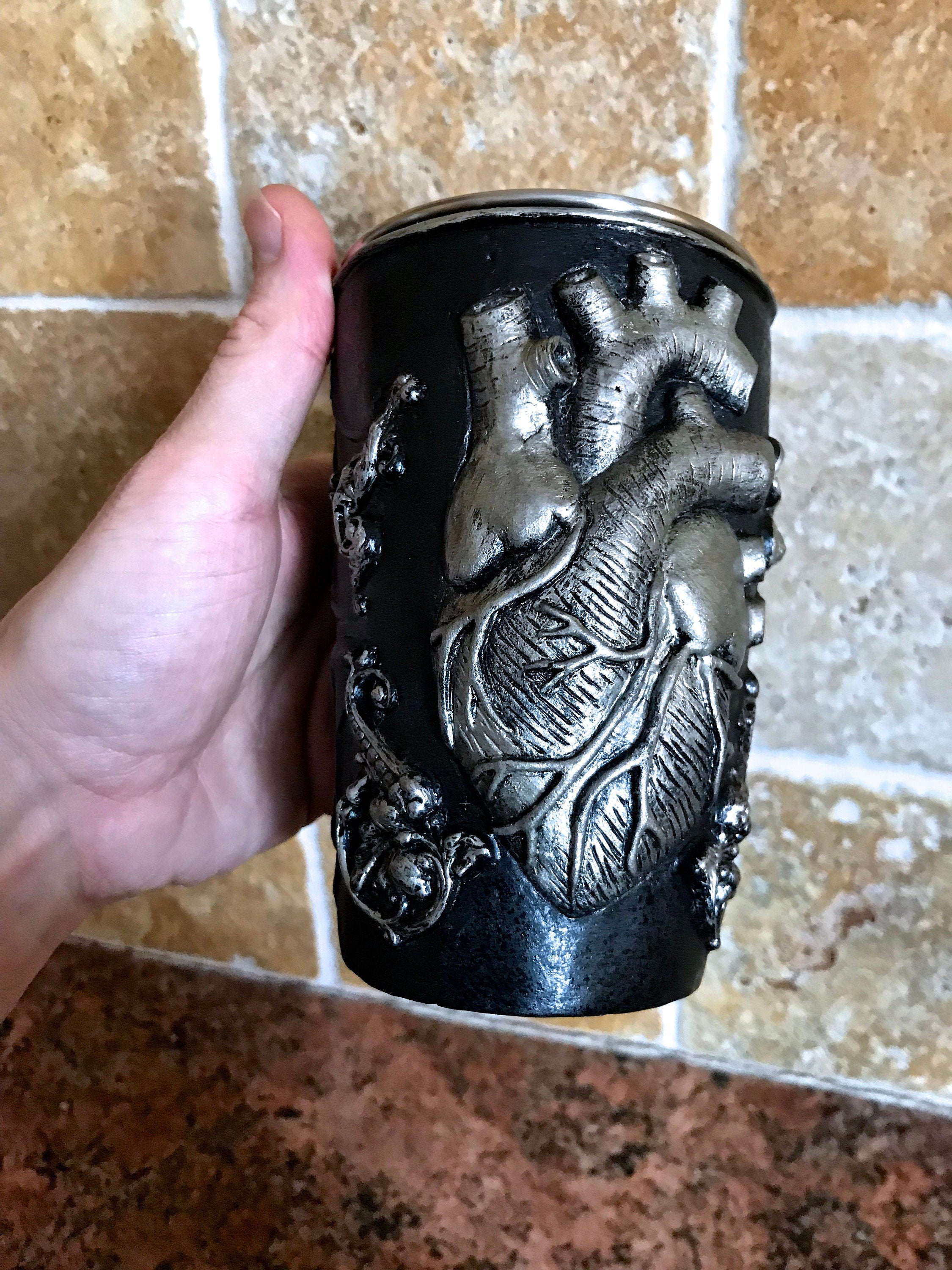 Anatomical Heart Hand-Sculpted Resin Art Mug