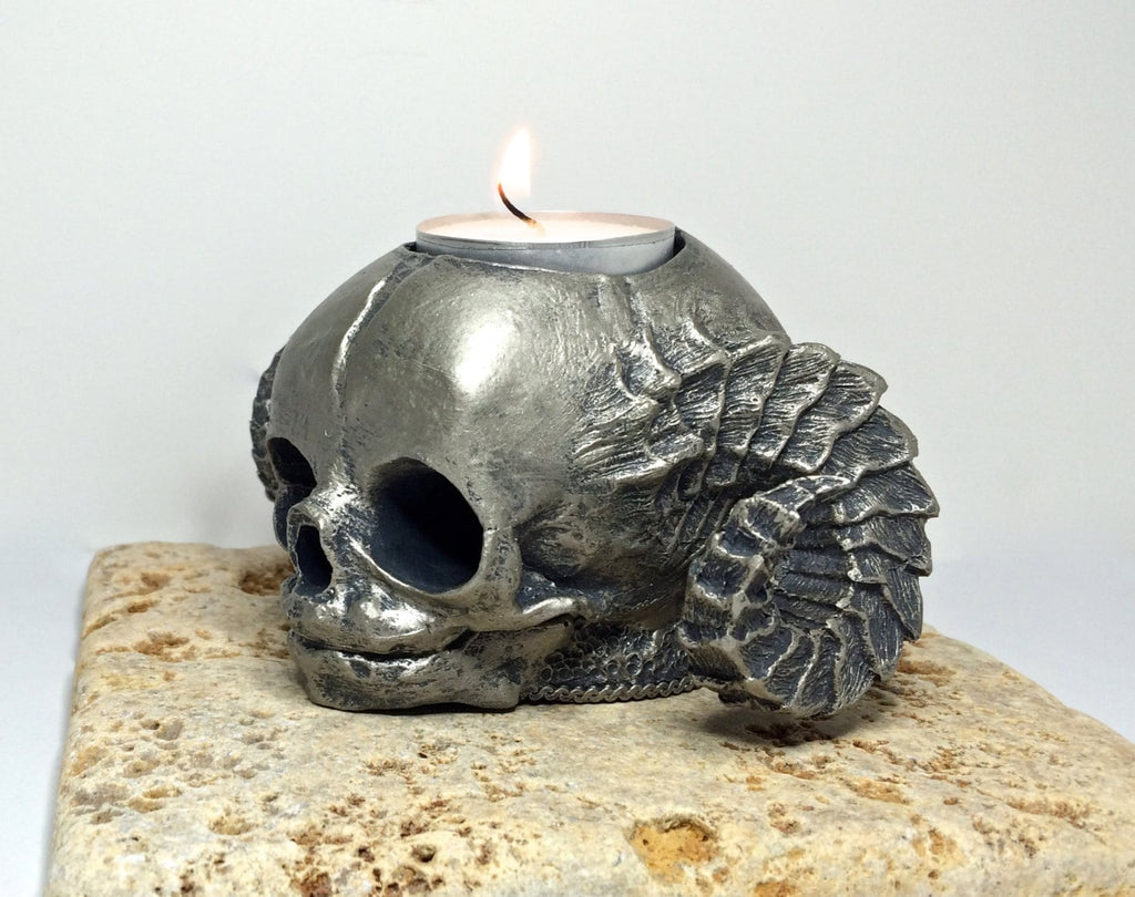 Satyr Fetal Skull Tea Light Holder