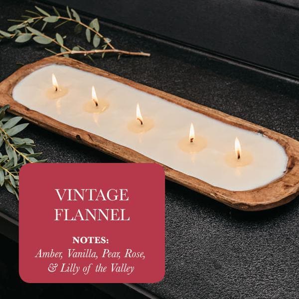 5-Wick Dough Bowl Soy Candle – Vintage Flannel