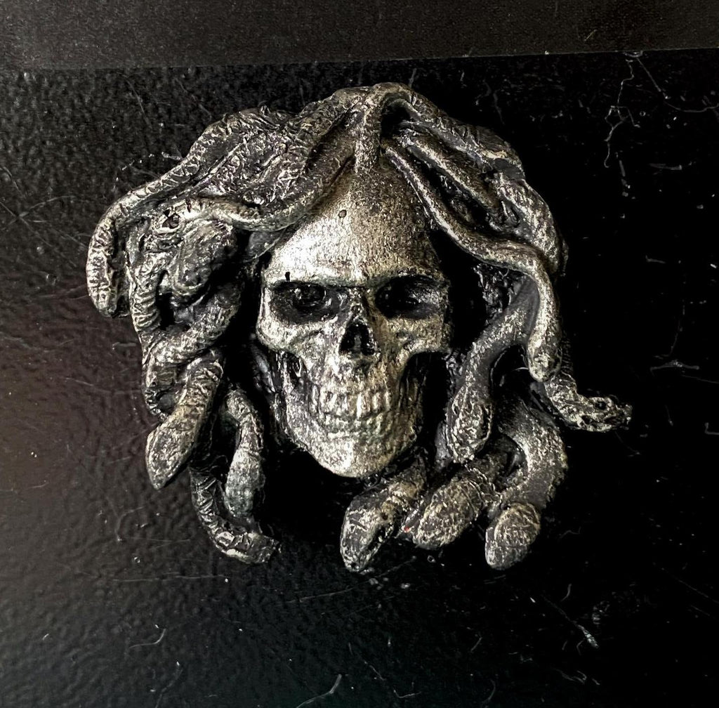 Medusa Skull Hand-Painted Resin Magnet