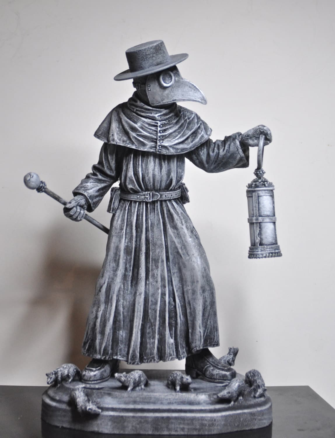 Plague Doctor Hand-Painted Resin Figurine