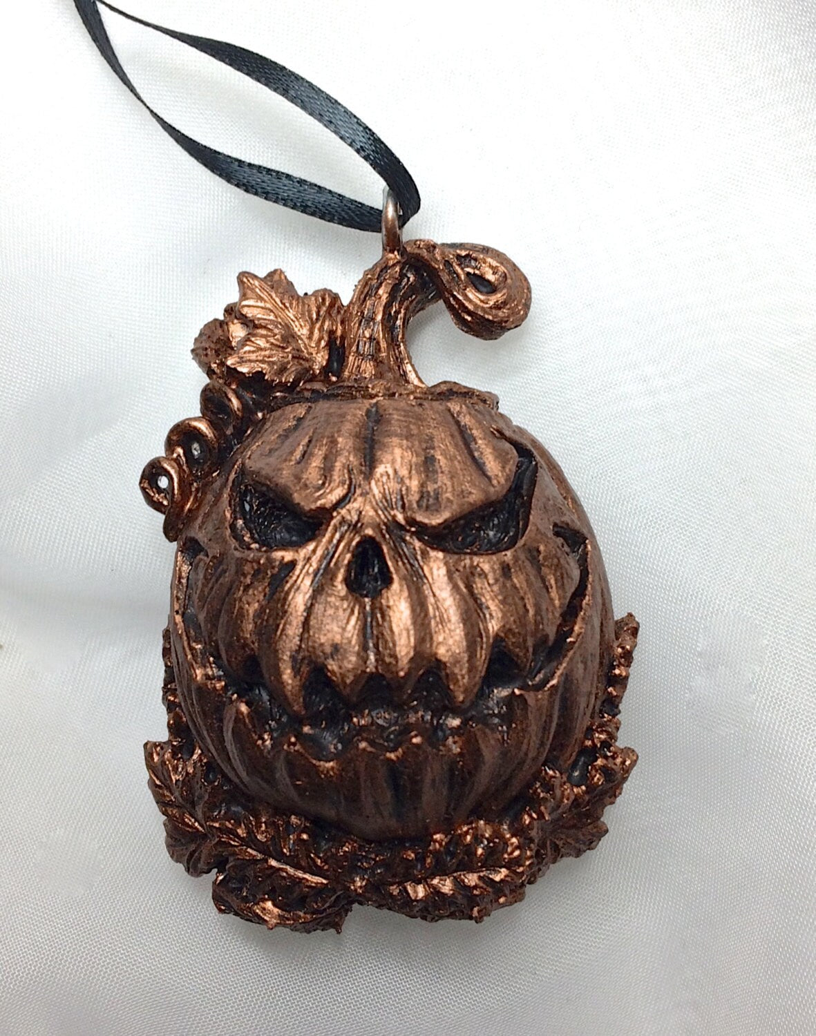 Jack O’ Lantern Hand-Painted Resin Ornament
