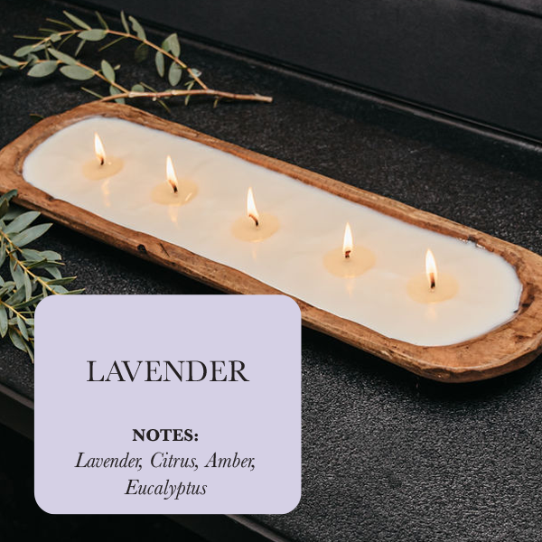 5-Wick Dough Bowl Soy Candle – Lavender