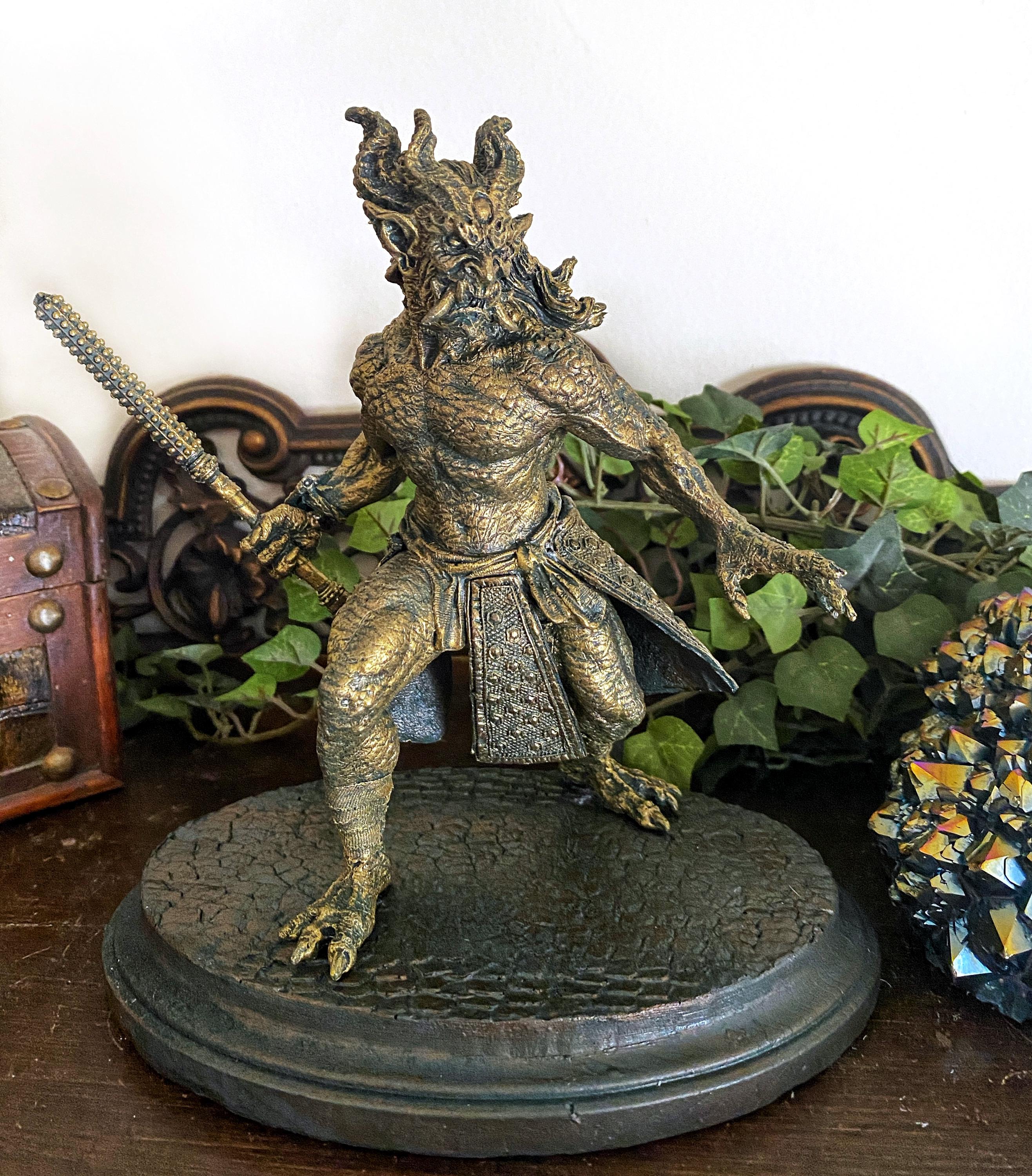 Oni Hand-Painted Resin Figurine