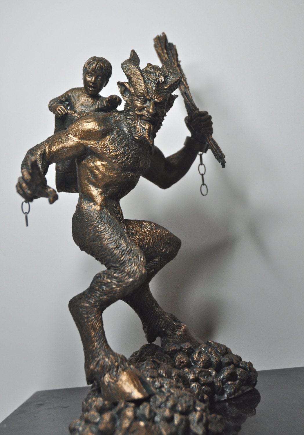 Krampus I Hand-Painted Resin Figurine — Bronze Finish