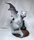 Fairy Cat Witch's Familiar Statue — Full Color