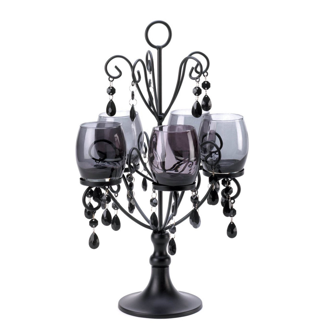 Midnight Elegance Candelabra — Decorative Multi-Arm Centerpiece