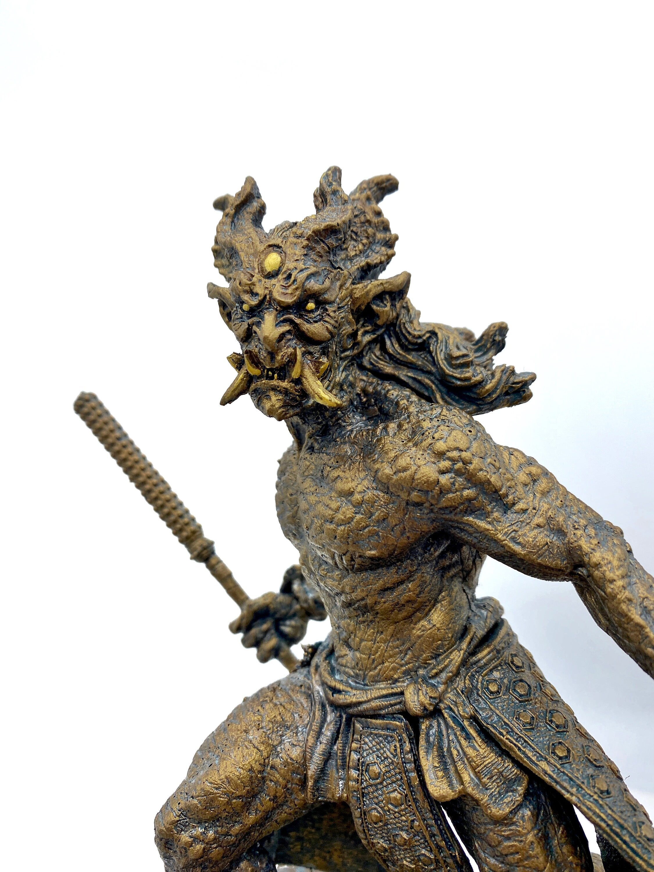 Oni Hand-Painted Resin Figurine