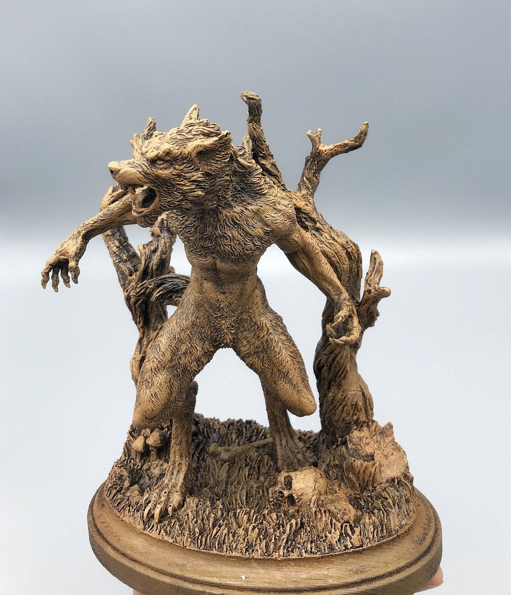 Werewolf Hand-Painted Resin Figurine