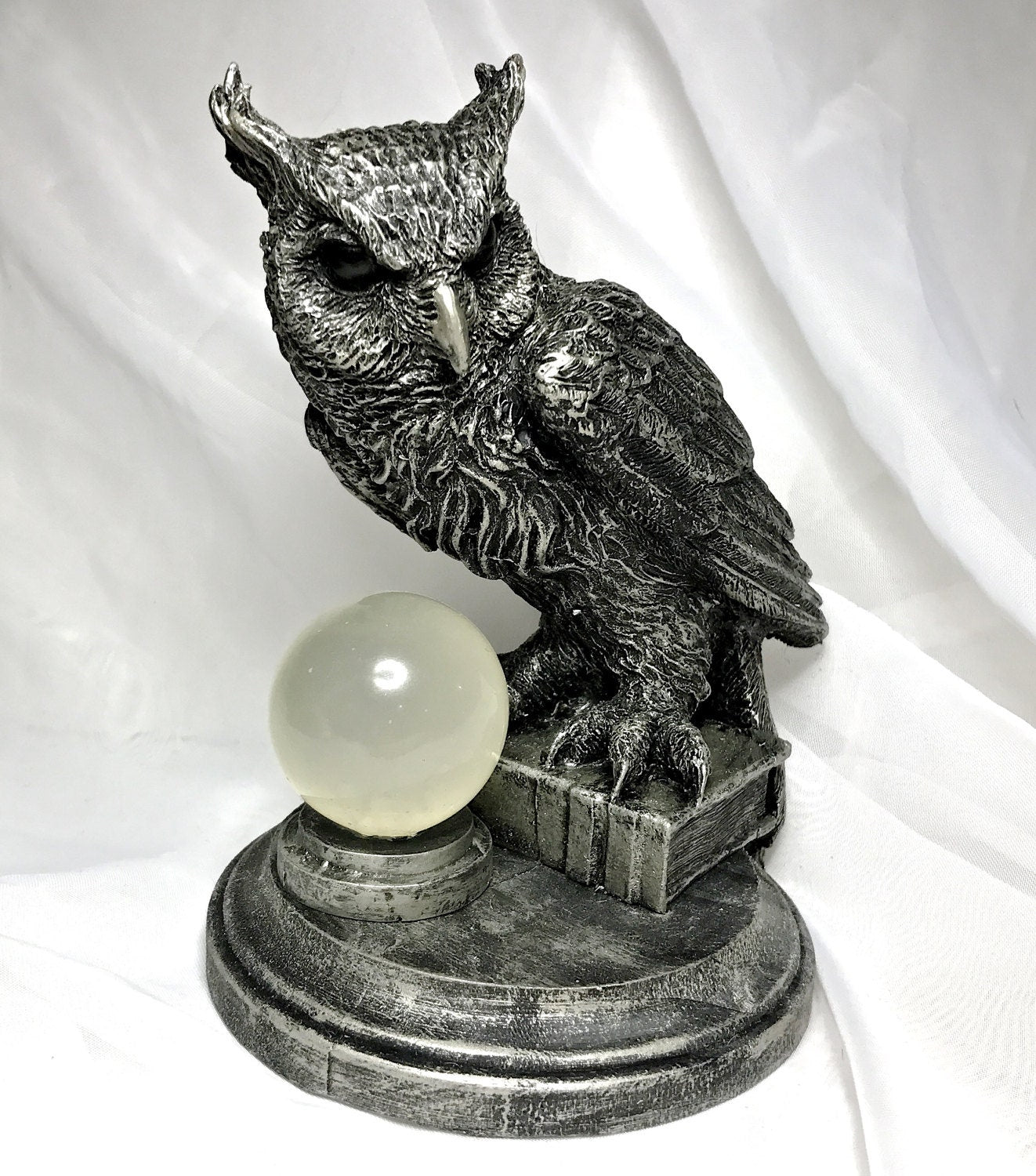 Horned Owl Witch's Familiar Hand-Painted Resin Figurine