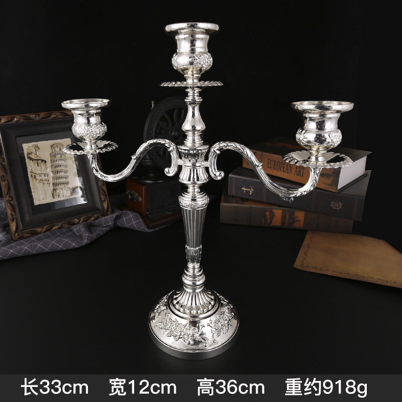 Vintage European Multi-Arm Metal Candle Holder — 3 & 5-Head Styles