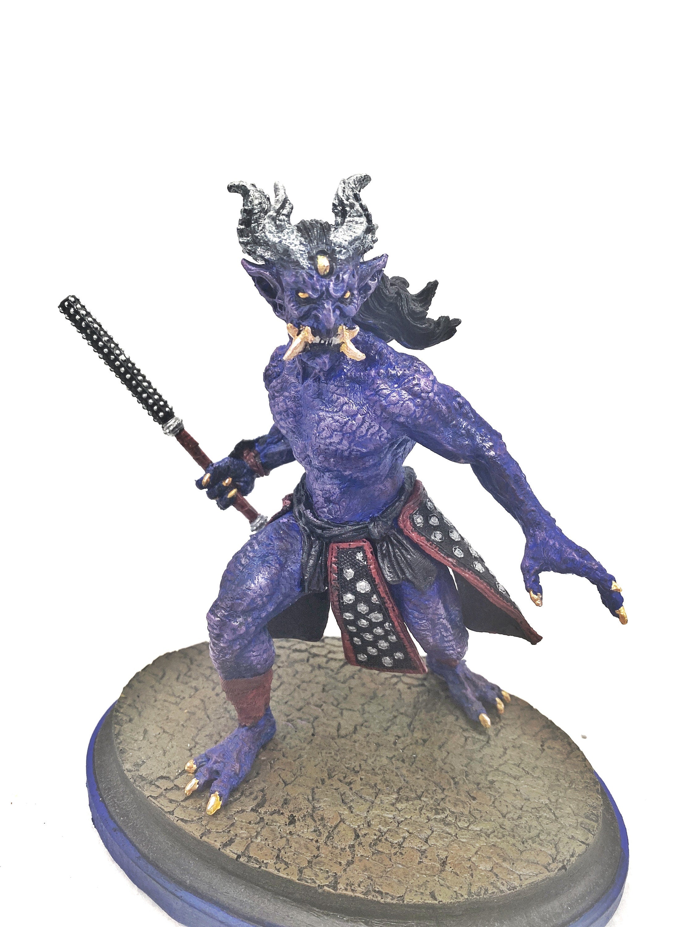 Oni Statue — Full Color Blue