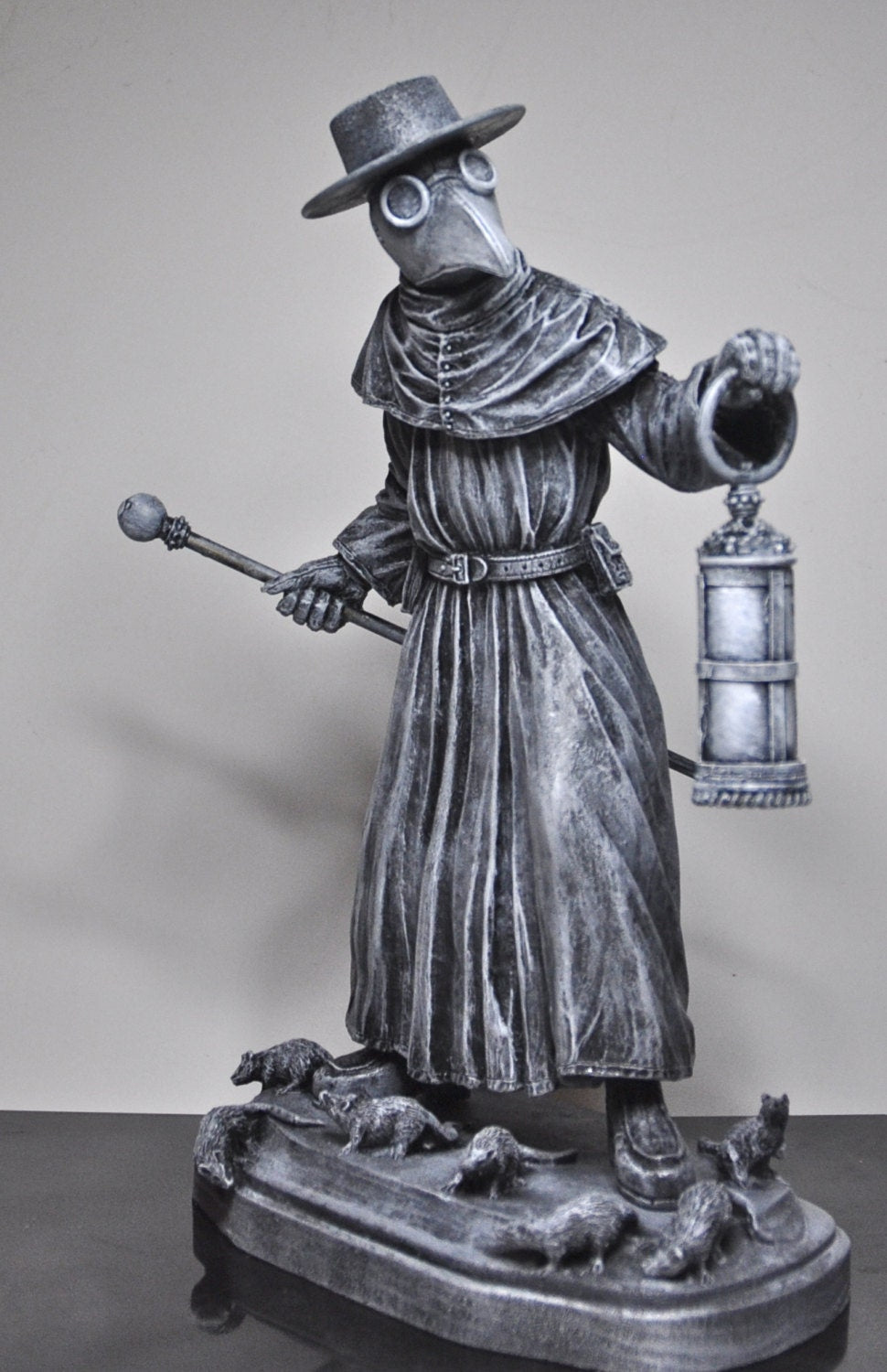 Plague Doctor Hand-Painted Resin Figurine