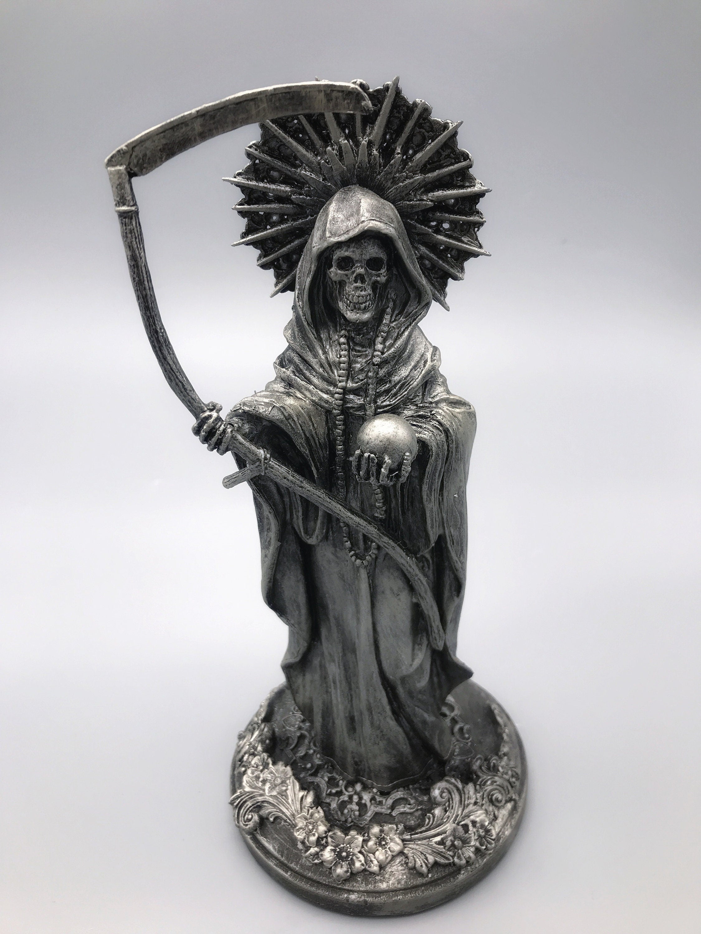 Santa Muerte Hand-Painted Resin Figurine