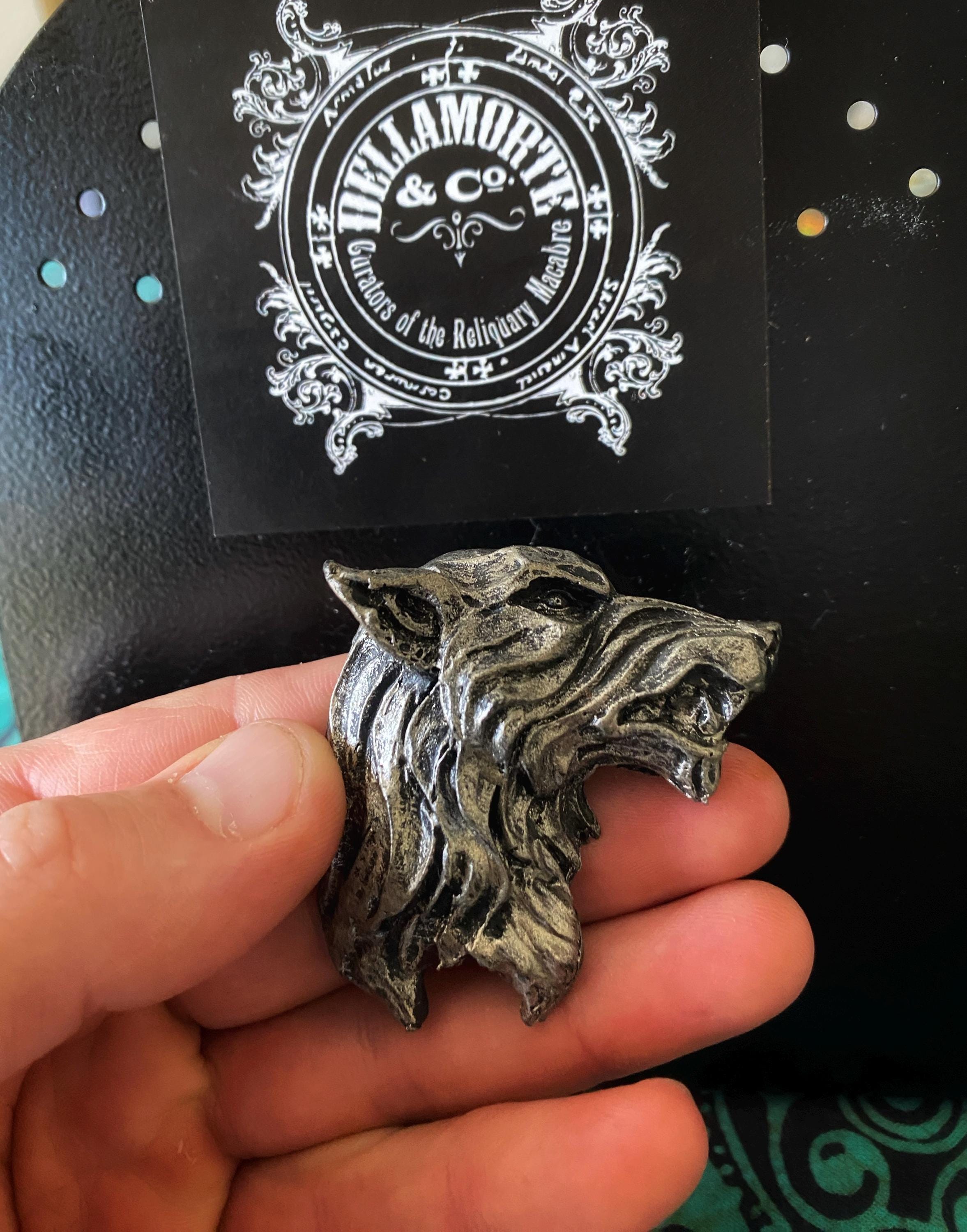 Wolf's Head Hand-Painted Resin Magnet