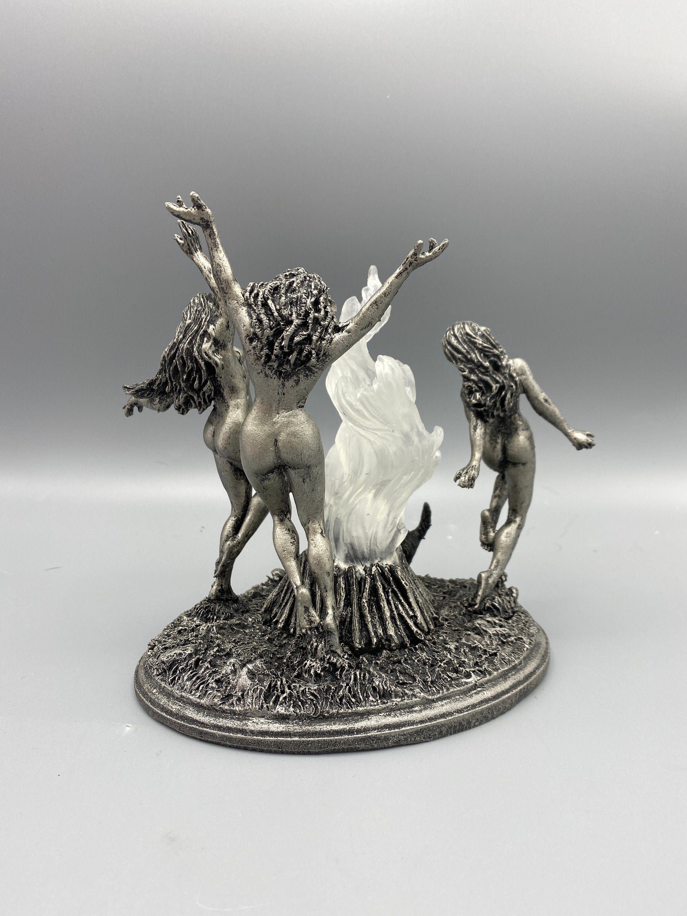 Witch's Sabbath Sculpture with LED Tea Light
