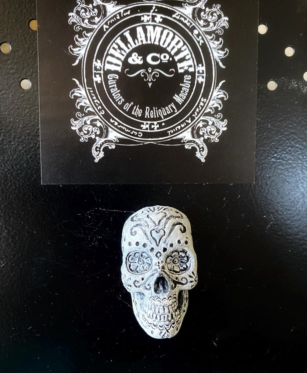 Day of the Dead Skull Hand-Painted Resin Magnet
