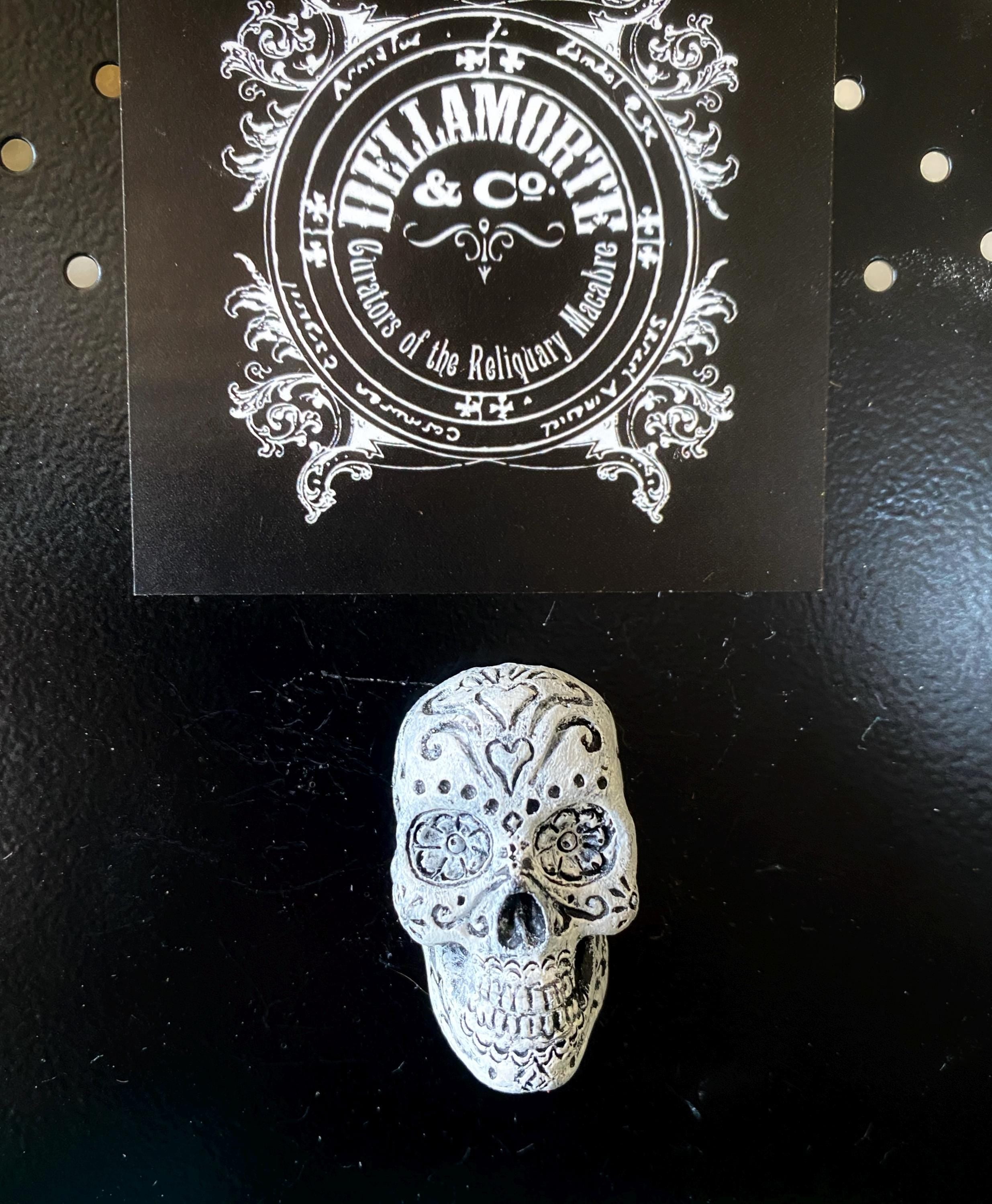Day of the Dead Skull Hand-Painted Resin Magnet