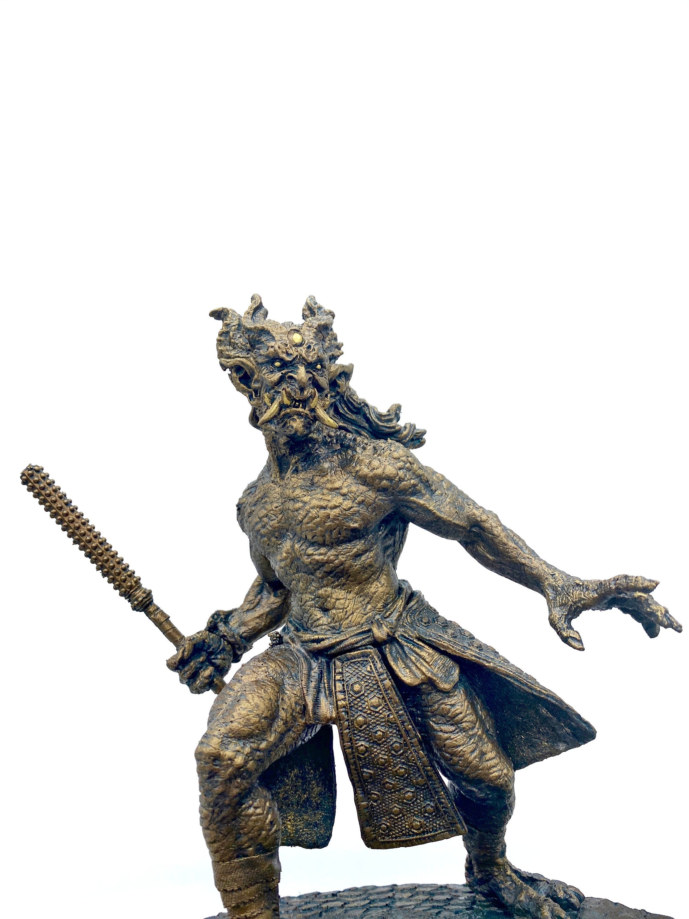 Oni Hand-Painted Resin Figurine