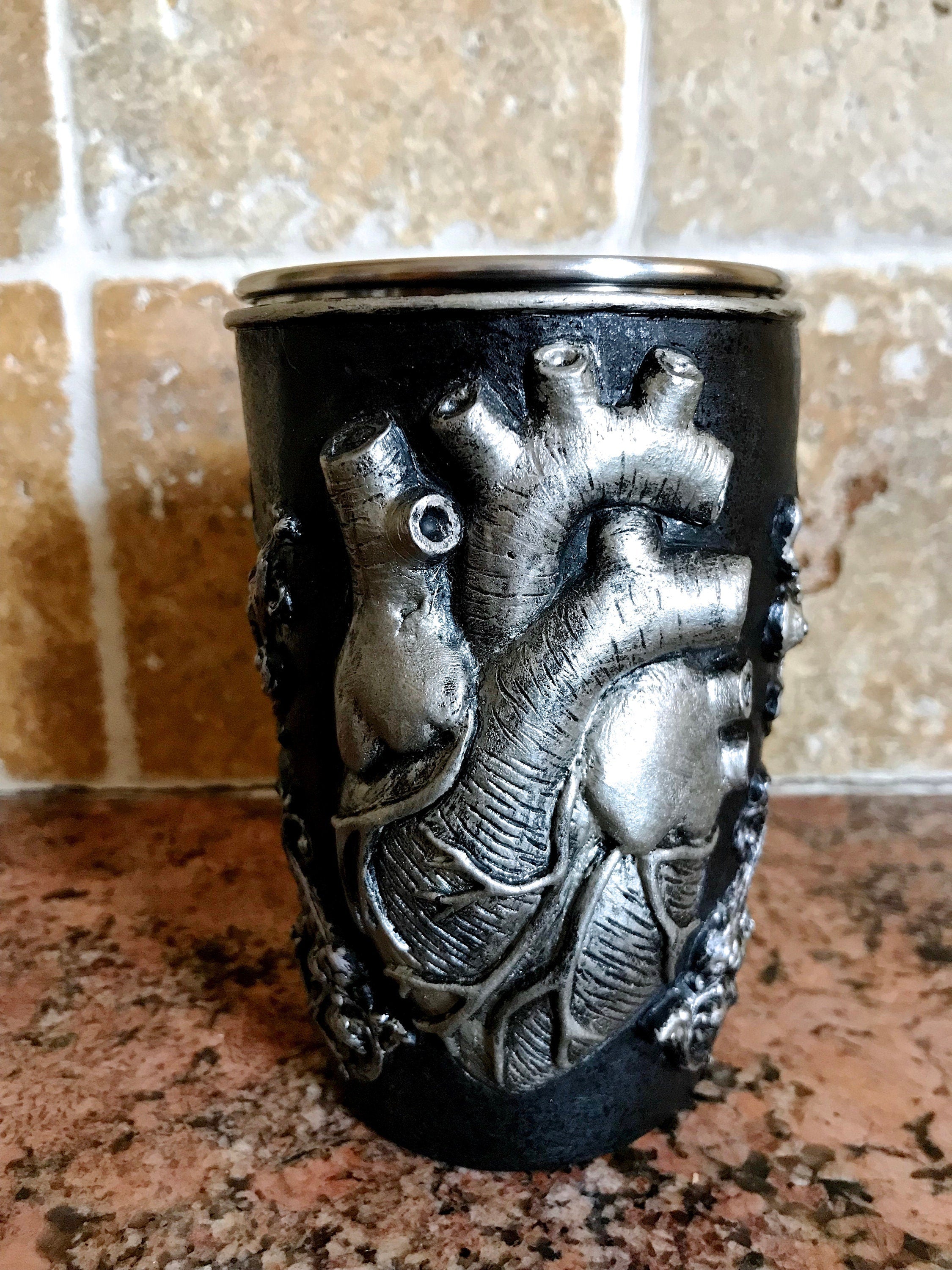 Anatomical Heart Hand-Sculpted Resin Art Mug